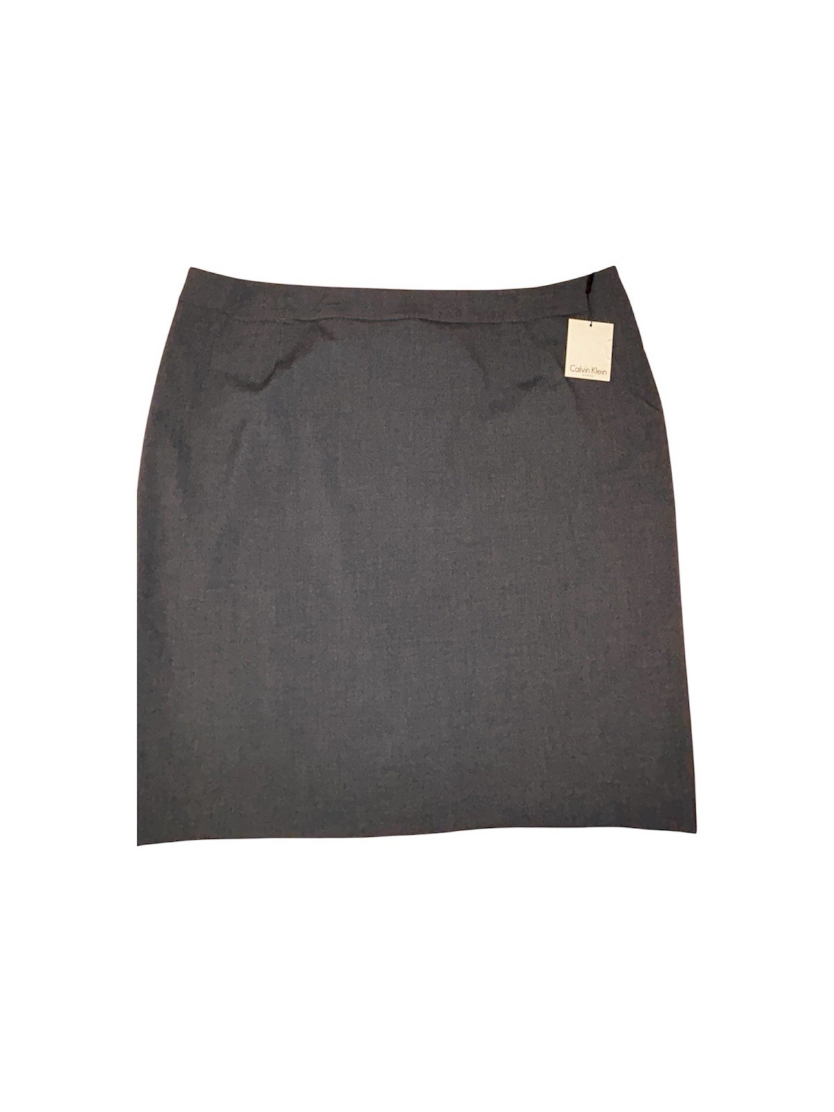 Calvin Klein Gray Solid Pencil Skirt Knee High Women’s Plus Size 22W New Office