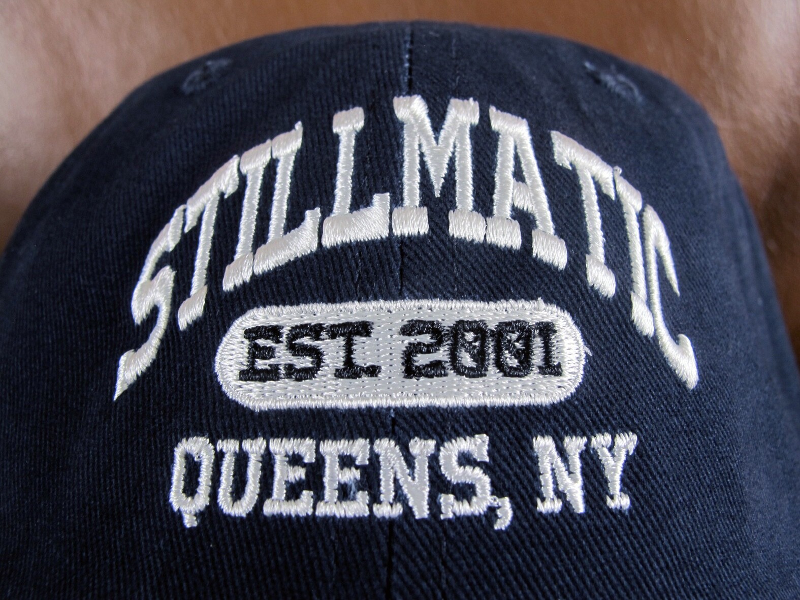 H&M x NAS Stillmatic adjustable dark navy blue cap _ strapback dad hat illmatic