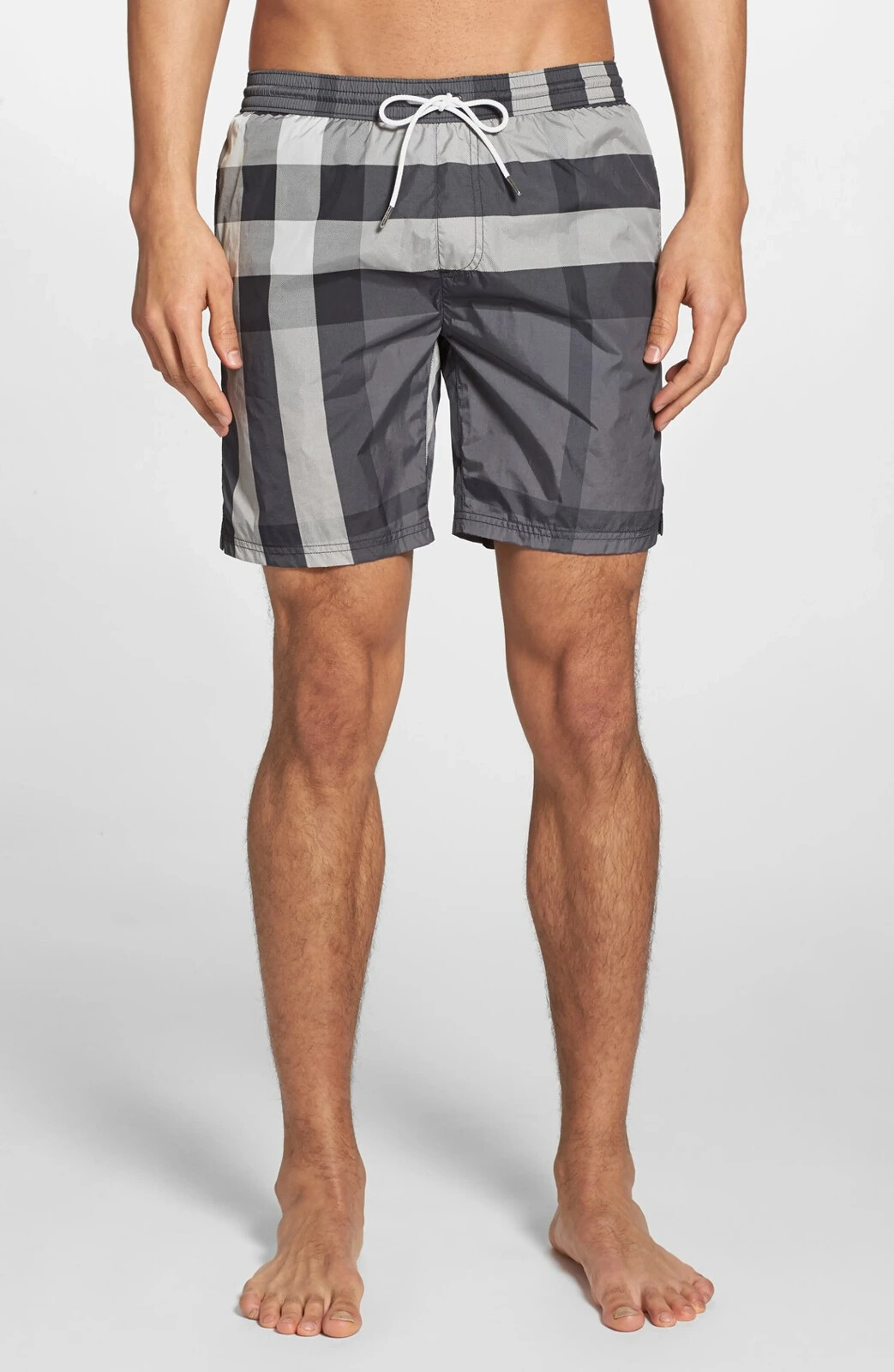 NWT Burberry Brit Men’s Gowers Board Shorts Swim Trunks Charcoal