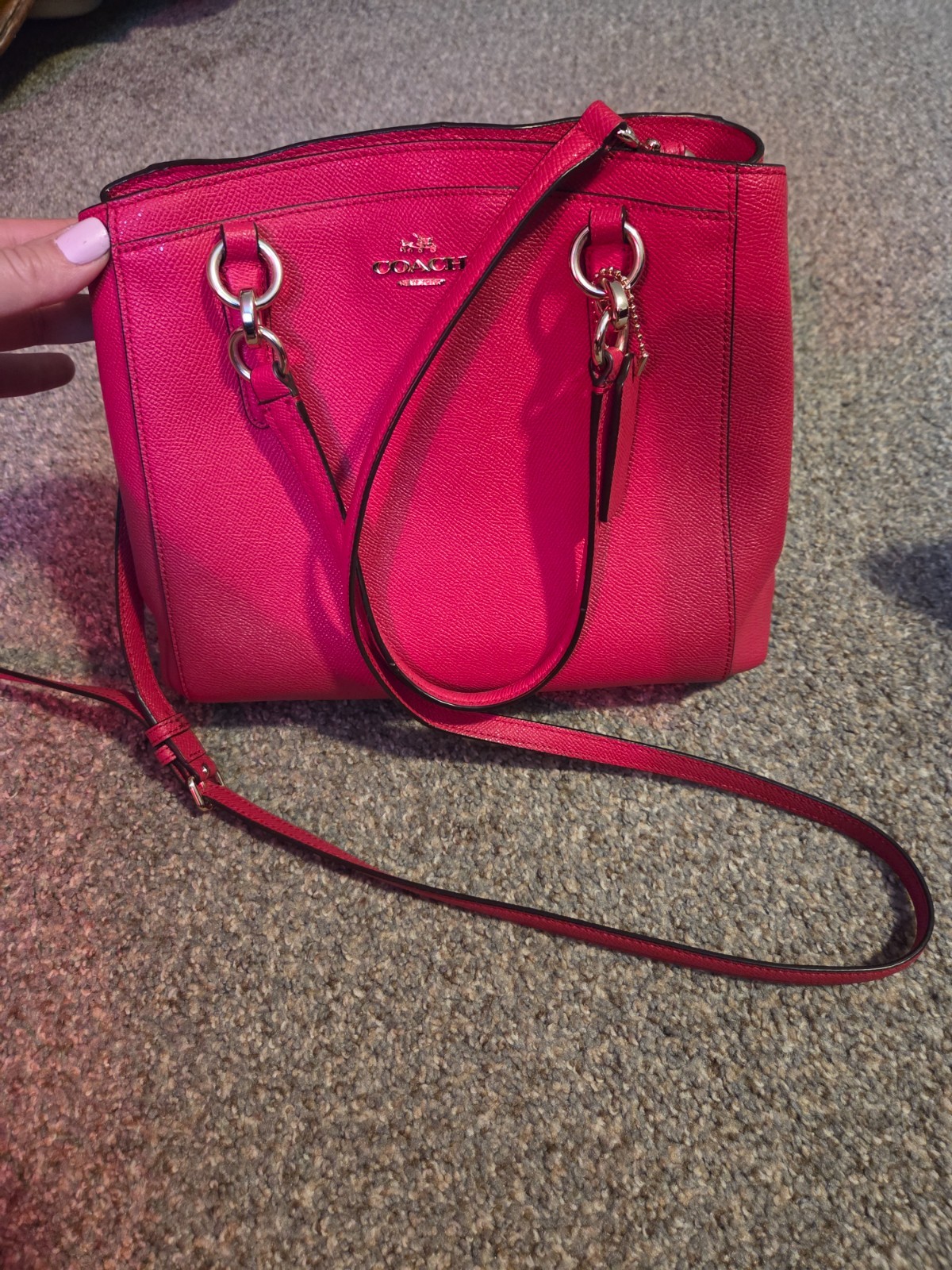 Authentic Coach Minetta Crossgrain Leather Crossbody (F57847)