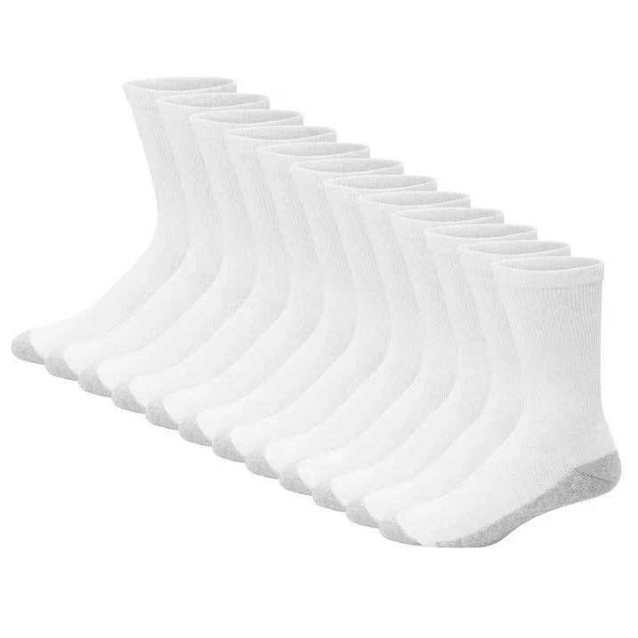 Hanes Men’S Double Tough Crew Socks, 12-Pair Pack size 6-12 shoe size