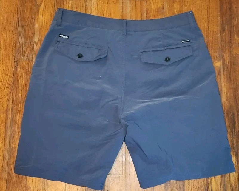 Quiksilver Trunks Shorts Size Men 34 Nylon/Poly Gray Pockets 34X9 Amph/Bians