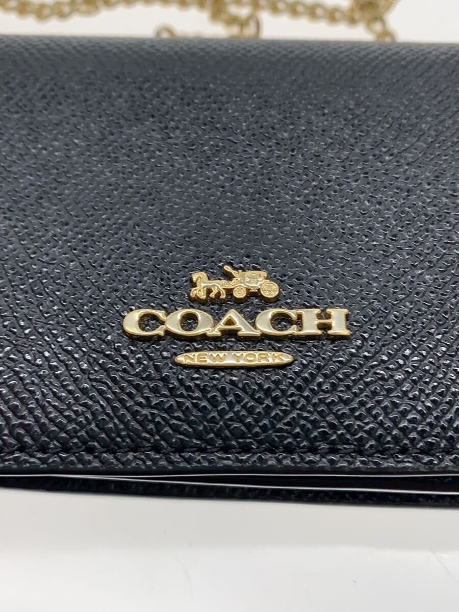 COACH Two Fold Wallet Leather BLK Solid Women s C0059 From Japan
