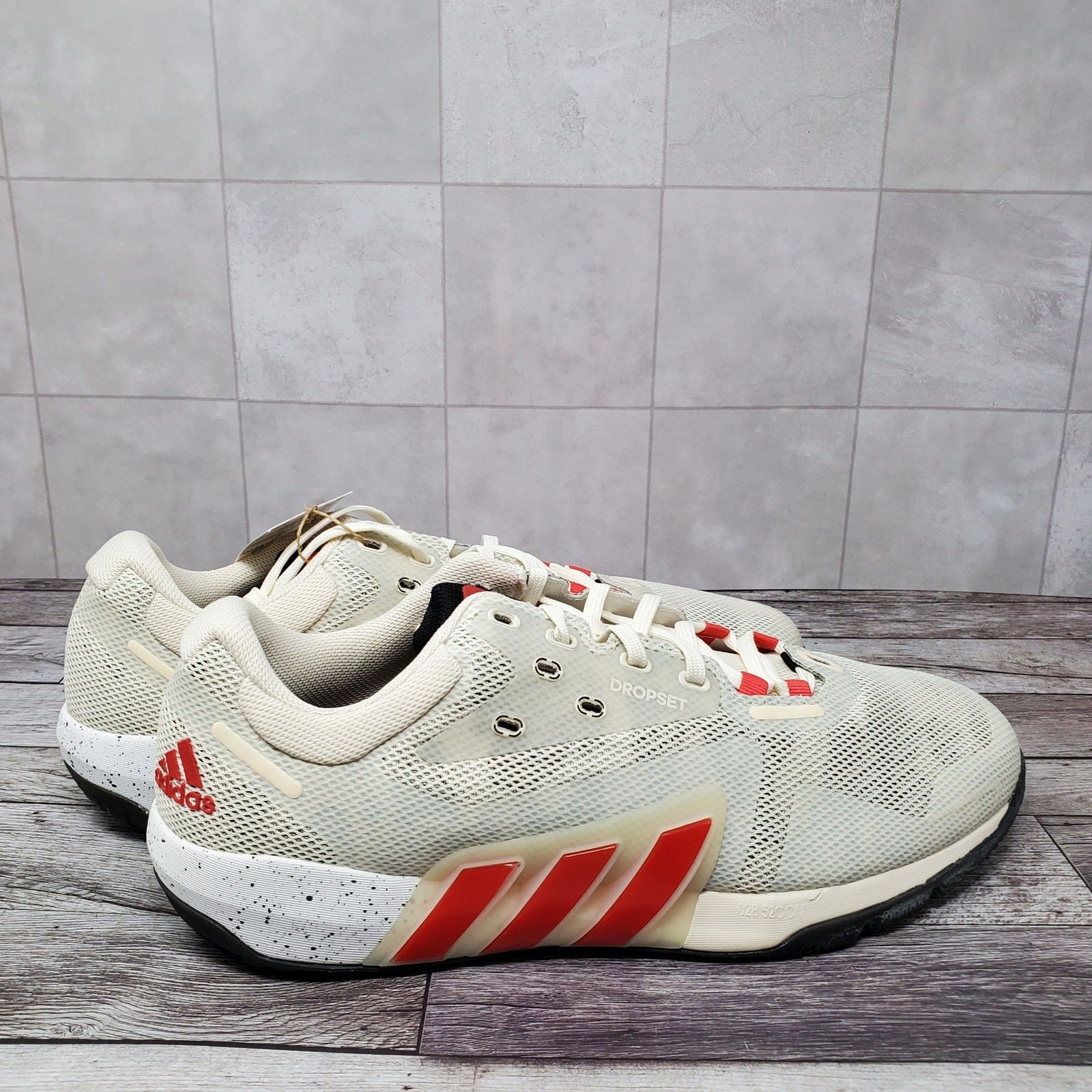 Adidas Men’s Size 12.5 Dropset Trainer Golden Beige/Black/Wonder White GZ8613