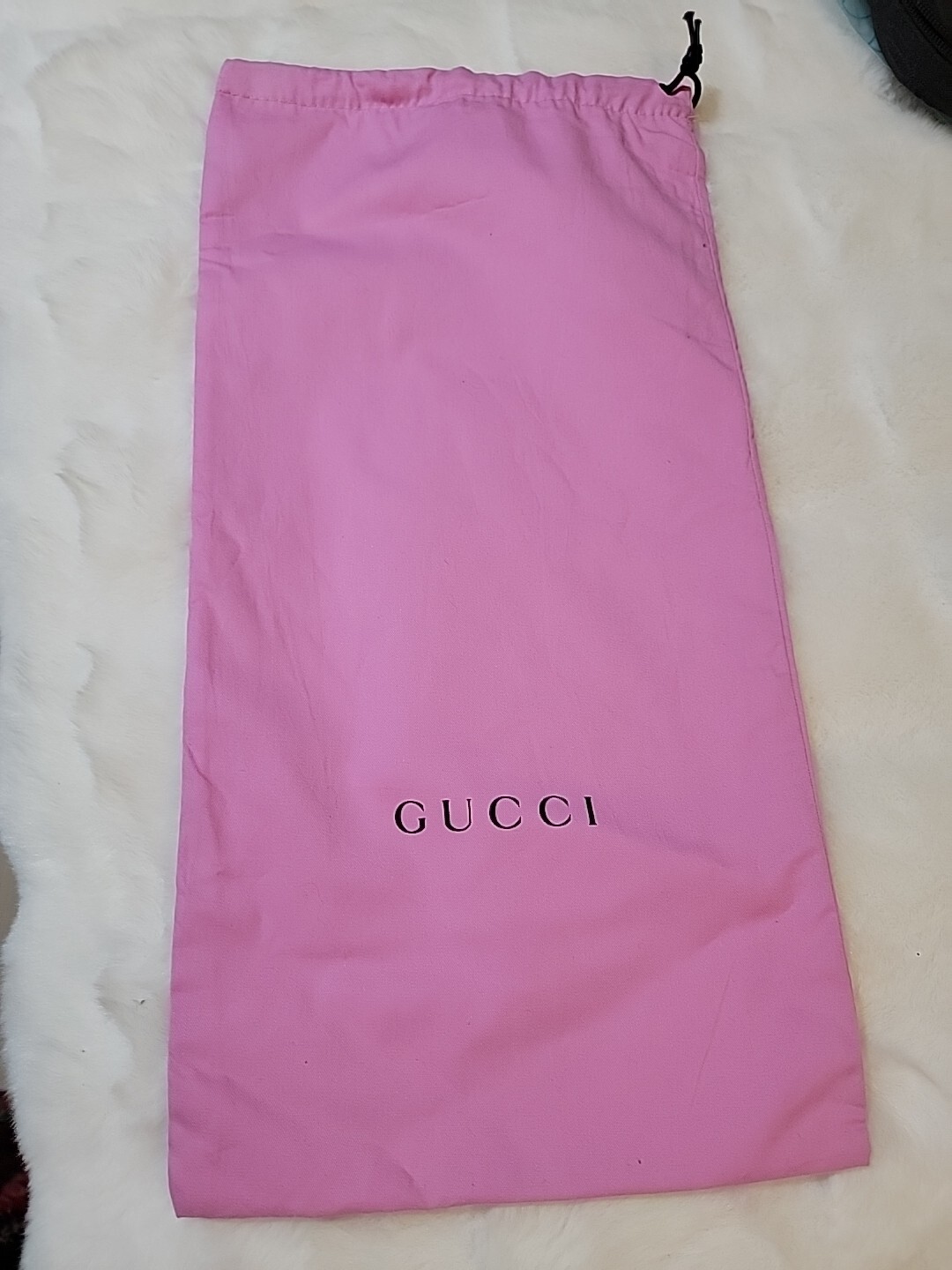Gucci Storage Dust Bag Pink Drawstring Closure 17.25″×8.75 #01
