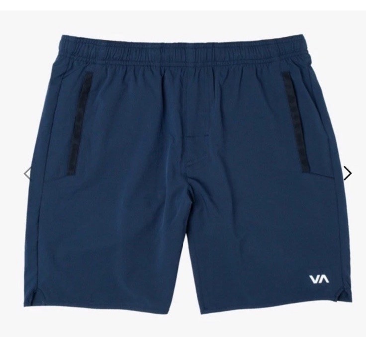 $70 RVCA Men’s Yogger Stretch 17 Shorts 8″ – Navy Blue – Medium -New Tag