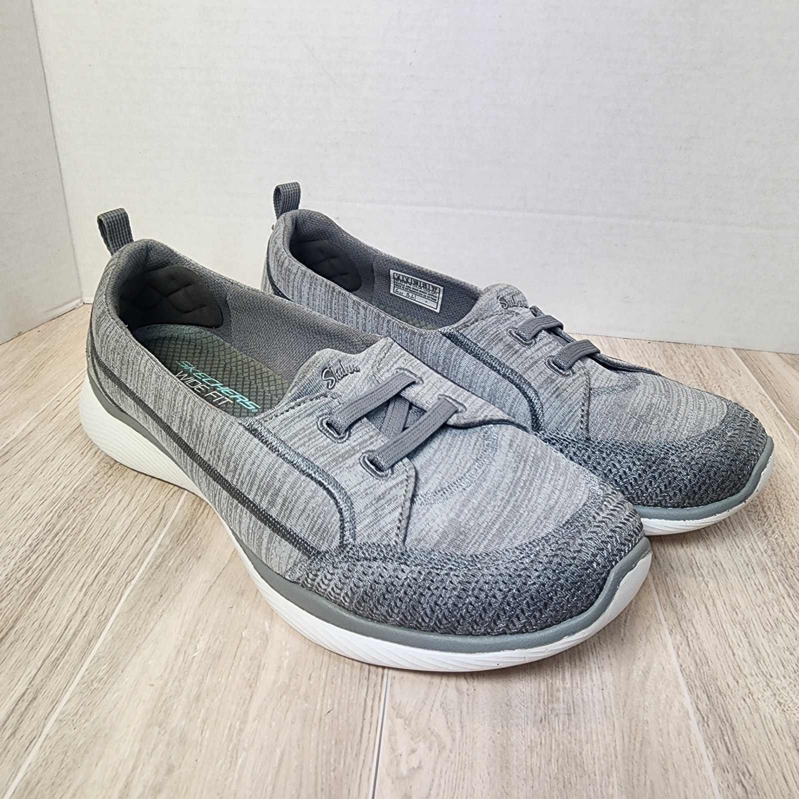 Skechers Microburst 2.0 Slip On Topnotch Womens Size 8 Gray Memory Foam