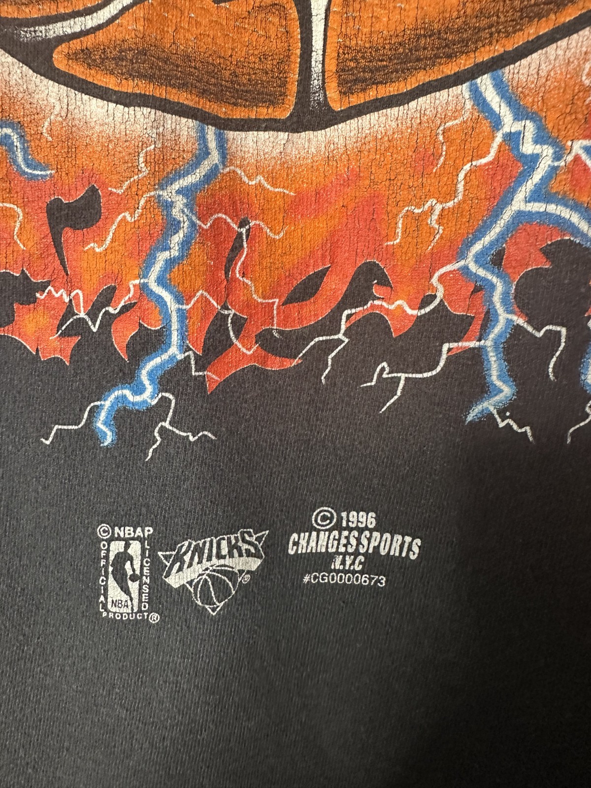 90s Vintage New York NY Knicks Smiley Face Ewing Era Tee Shirt