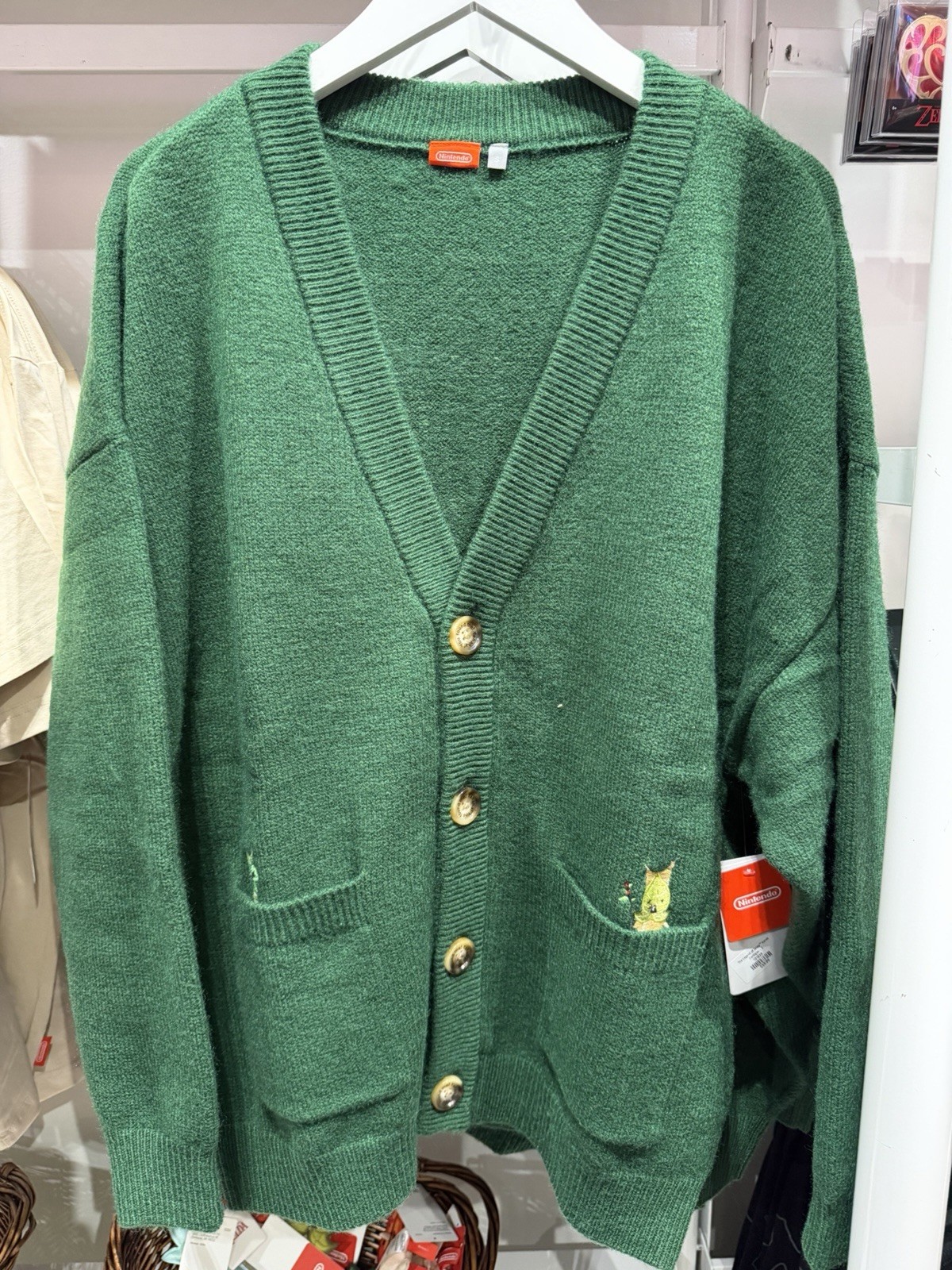 Nintendo NY Legend of Zelda Korok Cardigan Sweater NWT Link Ocarina of Time