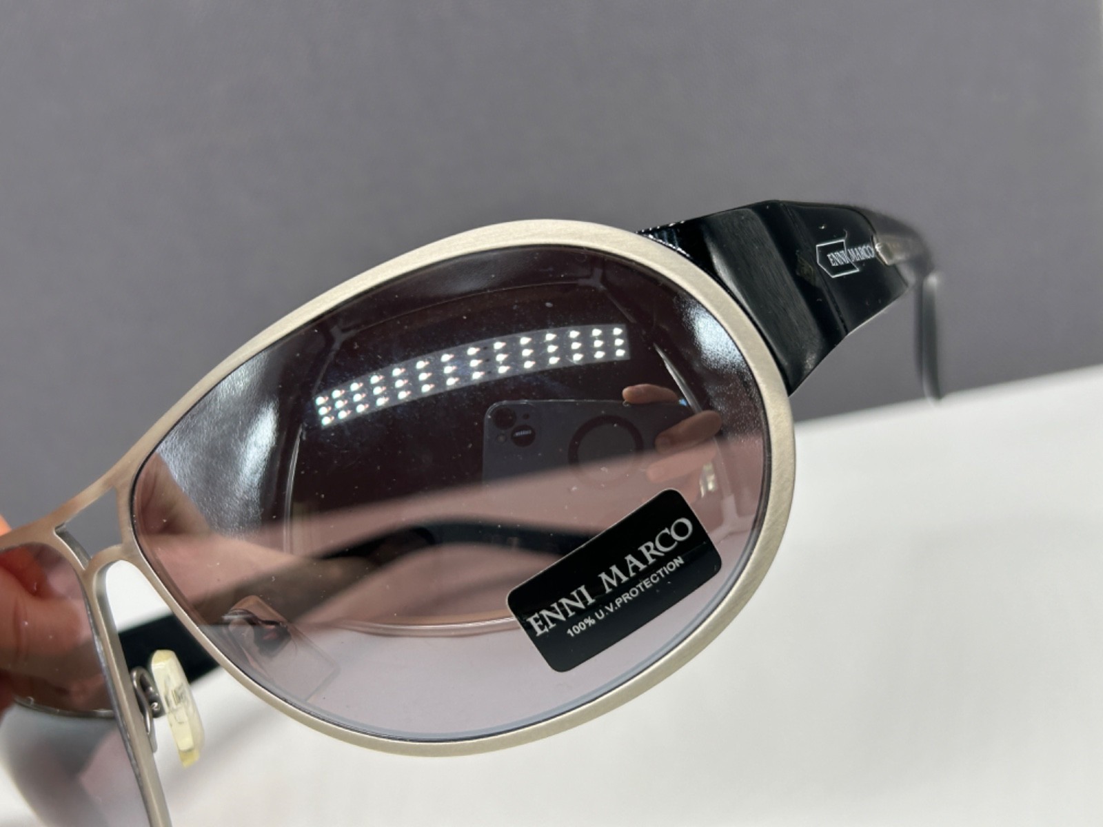 Enni Marco Sunglasses Men’s Mirrored Y2K Large L XL Curved 017 NP: €299