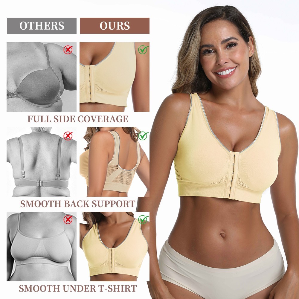 6-Pack Seamless Comfort Wireless Bra Women Padded Daily Underwear Multicolor