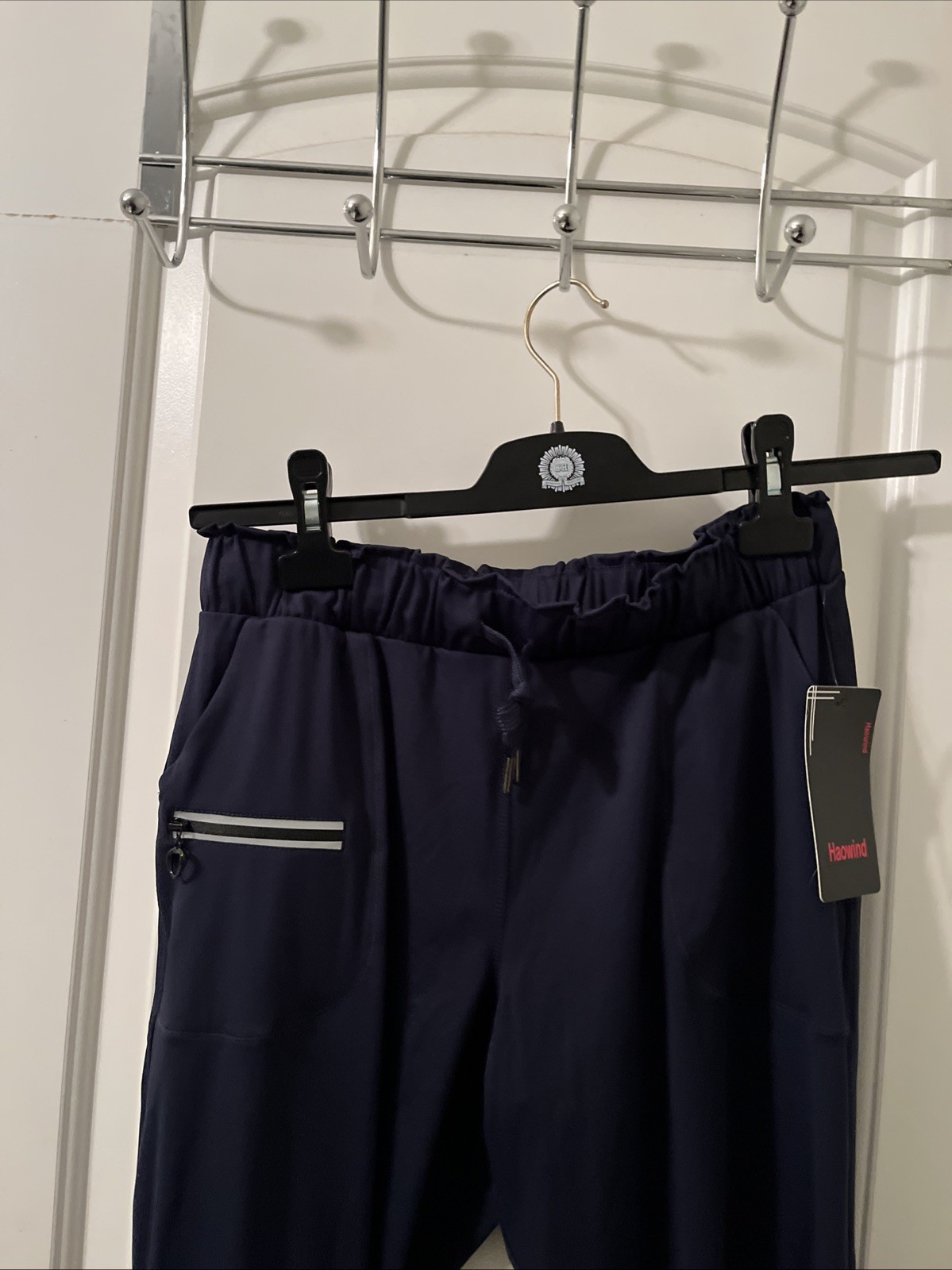 Men’s Active Jogger Pants Pockets Elastic Waistband Lightweight Blue Size M