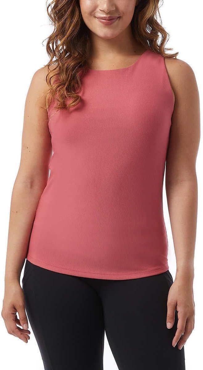 32 Degrees Cool Women’s Ribbed Tank with Built in Bra