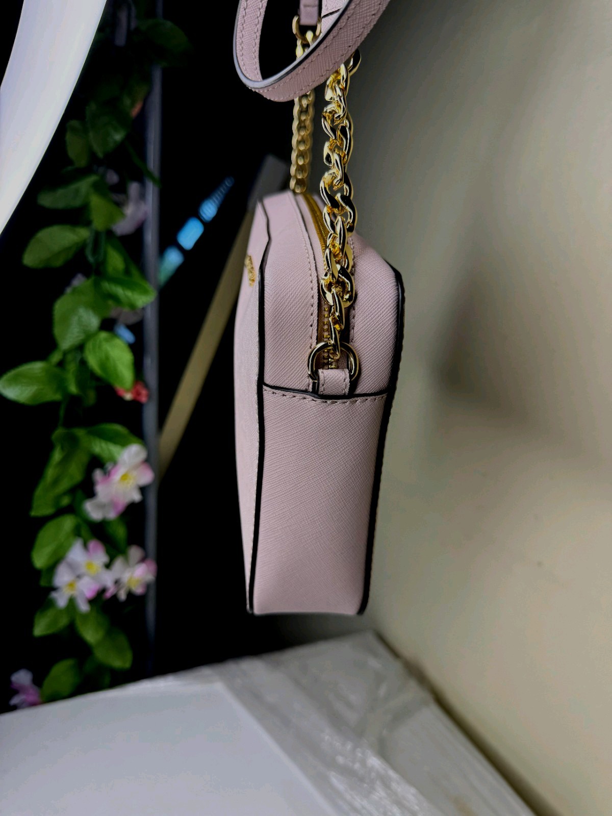 Michael Kors Jet Set Item Large East West Shoulder Crossbody Bag Powder Blush