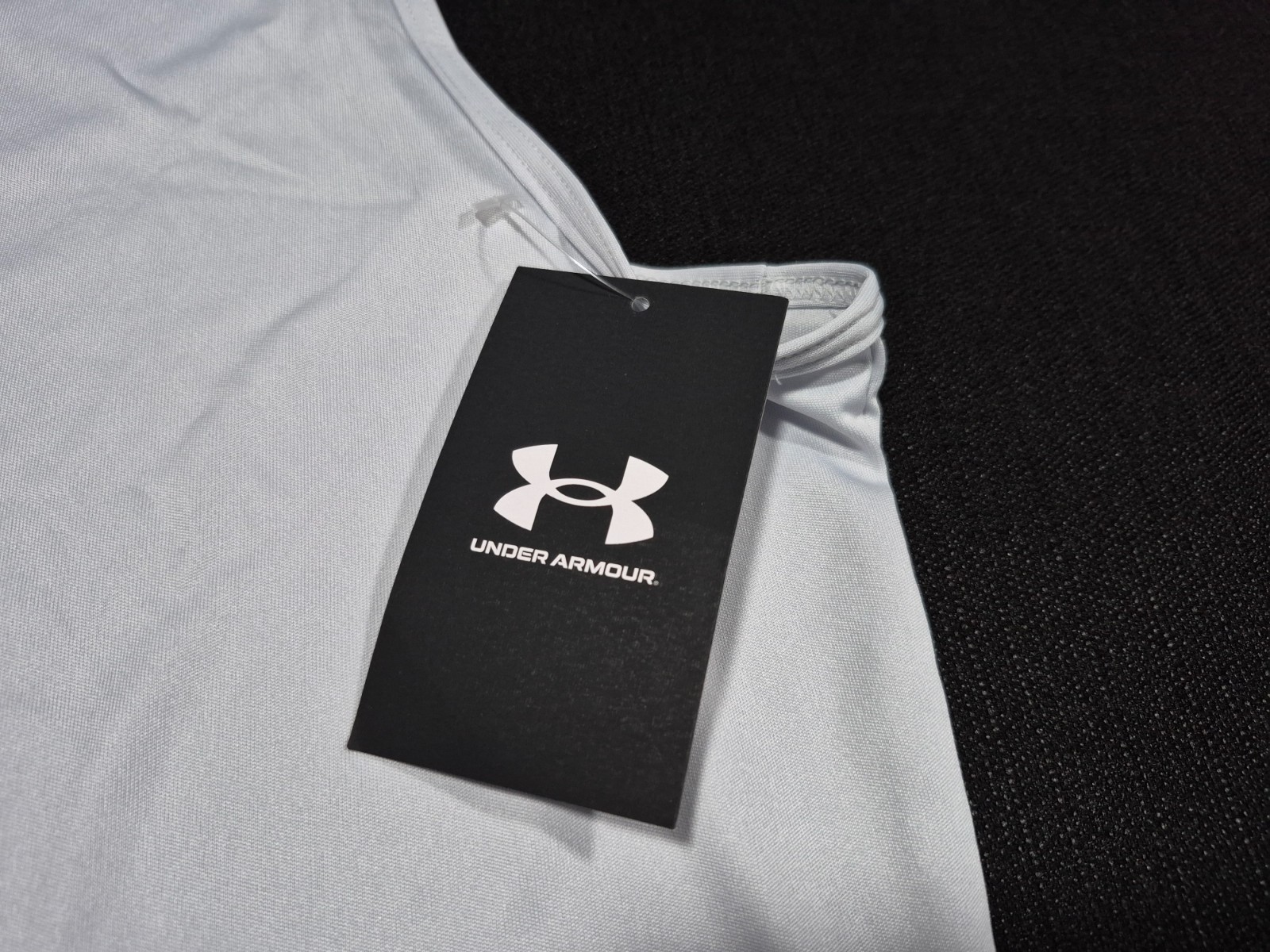Under Armour Mens Velocity SL Light Gray Tank Heat Gear Loose 1383408-015
