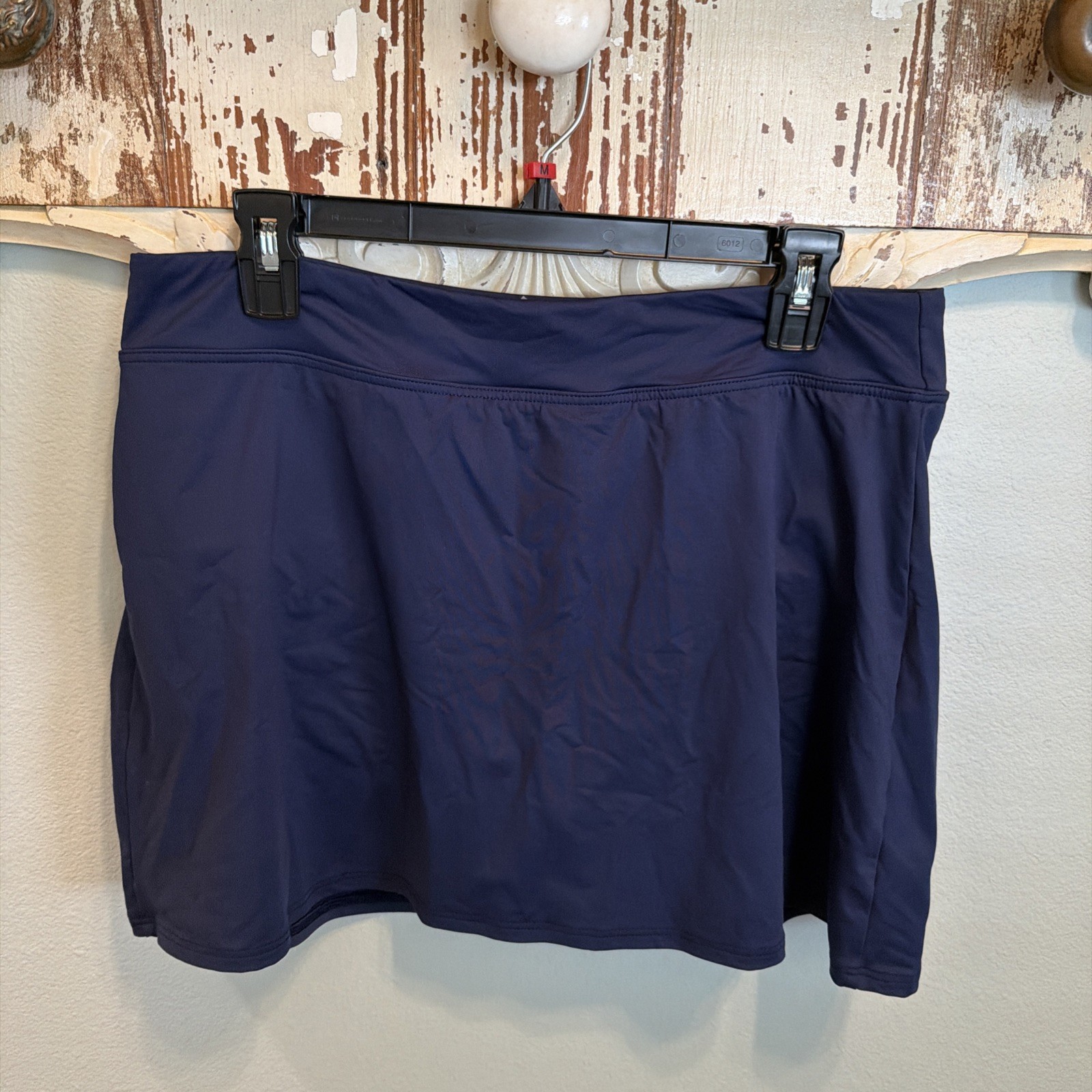 Lands End Womens Swim Skirt Navy Sized 14 EUC
