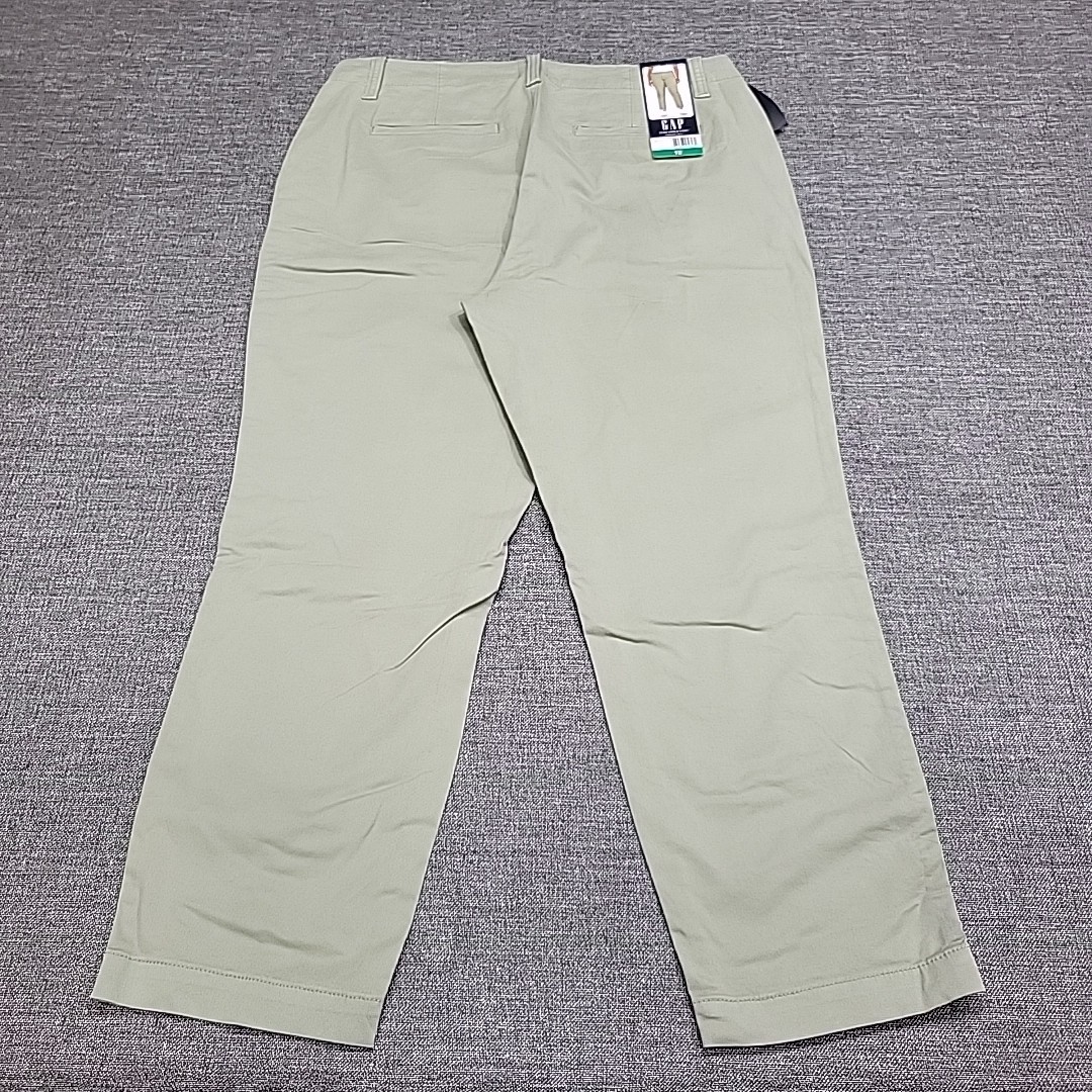 GAP Womens Button Zip Fly Stretch Cotton Pants w Pockets Green Size 12
