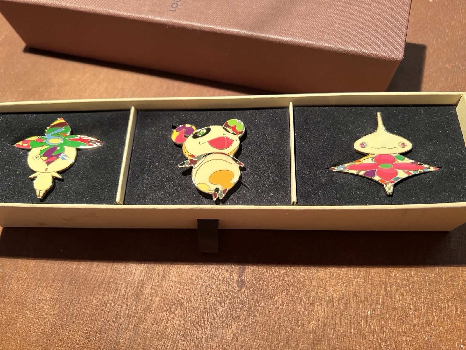 Rare Louis Vuitton x Takashi Murakami Set of 3 Hair Barrettes Collector’s Item