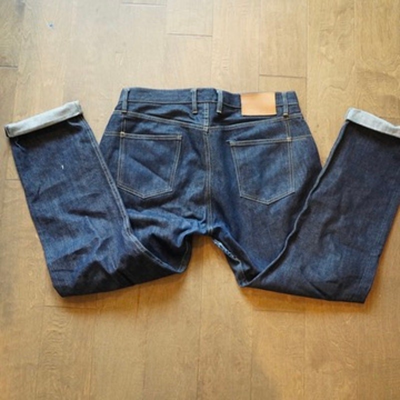 3Sixteen Straight Leg Jeans Japanese Selvedge Denim Mens SZ 36-repair see photos