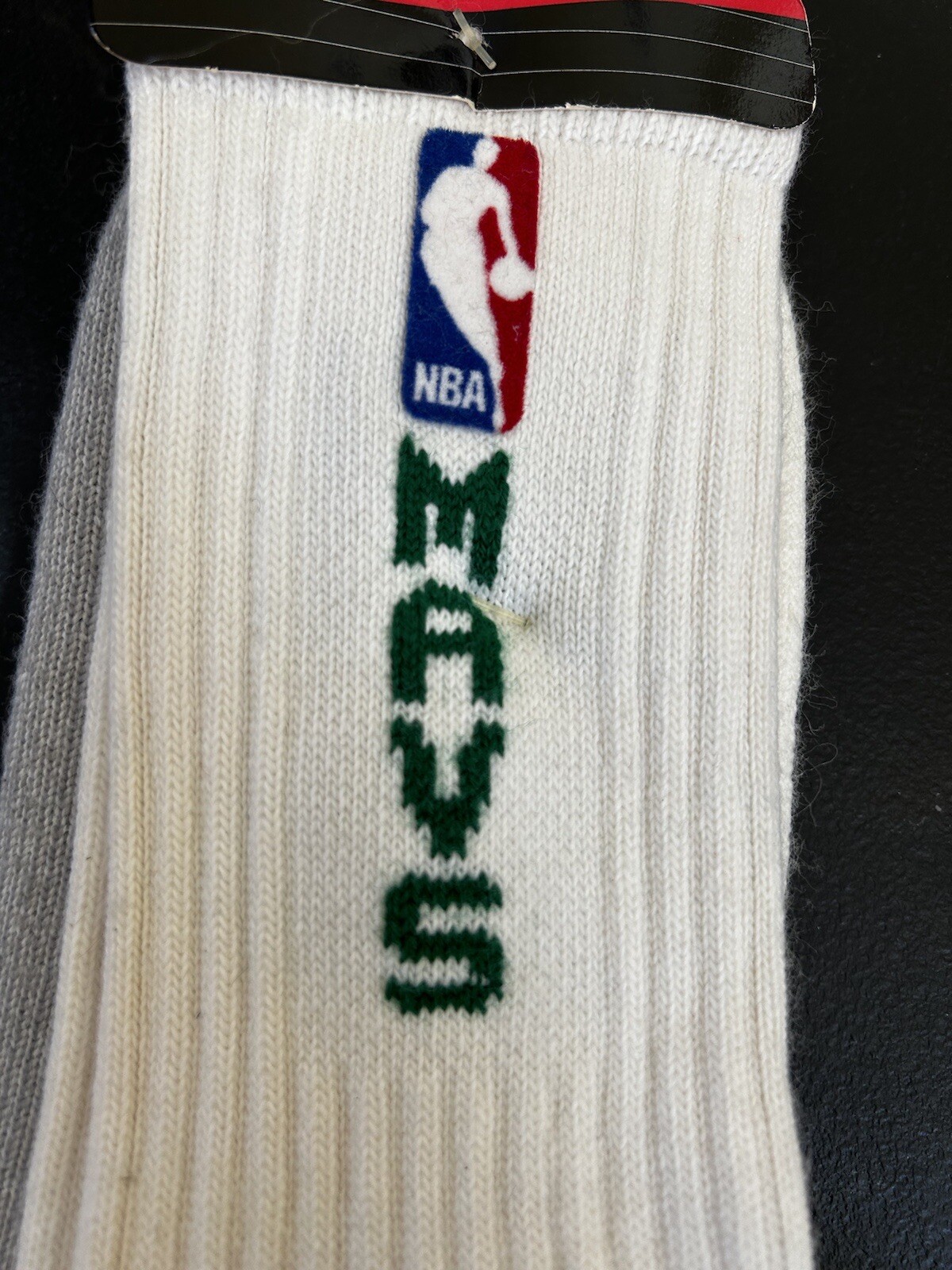 Mens Vintage Socks NBA Dallas Mavericks Made USA Size 10-13 Spalding 90’s NOS.