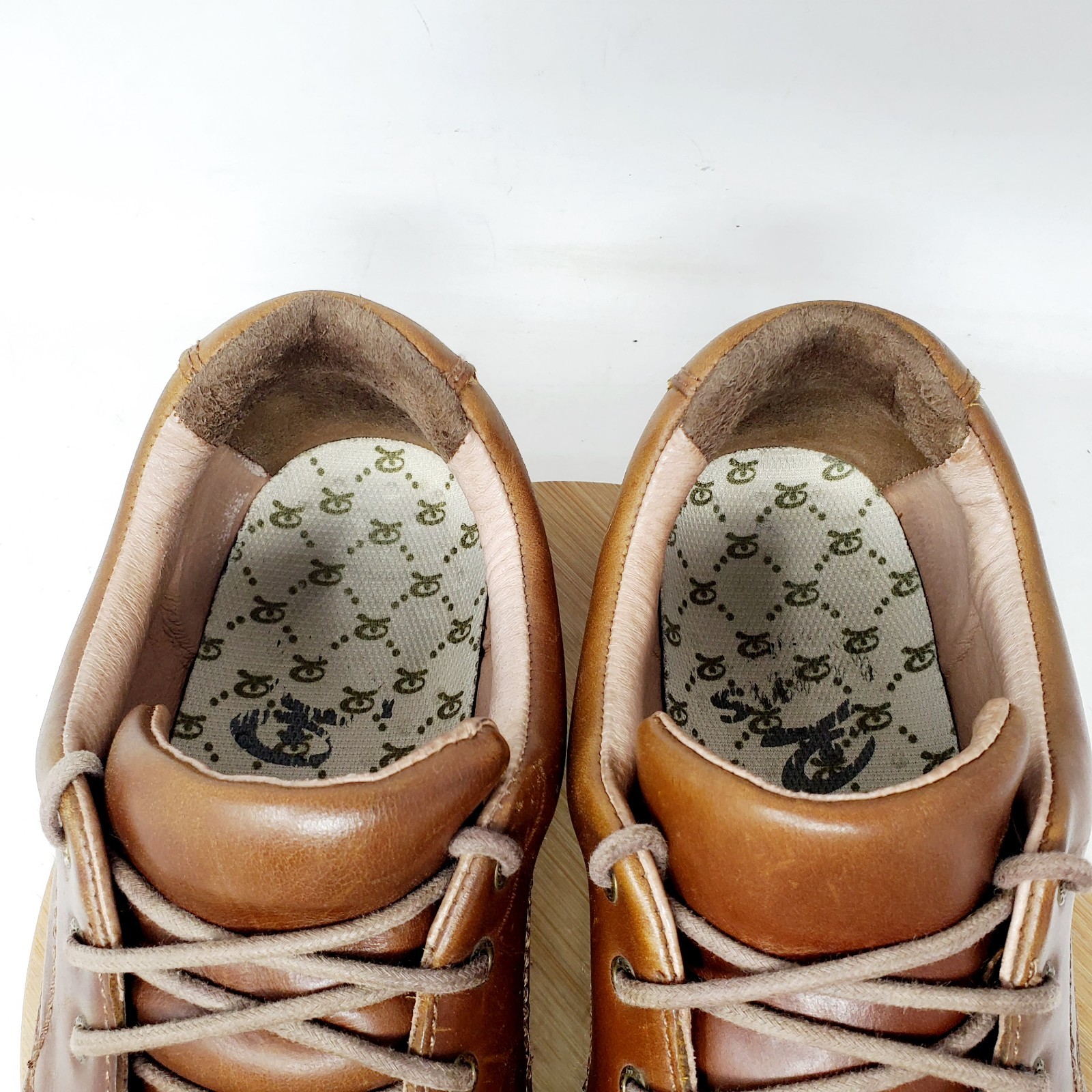Lems Nine2Five Shoes Mens 45 Mocha Brown Leather Lace Up Low Oxford Sneaker
