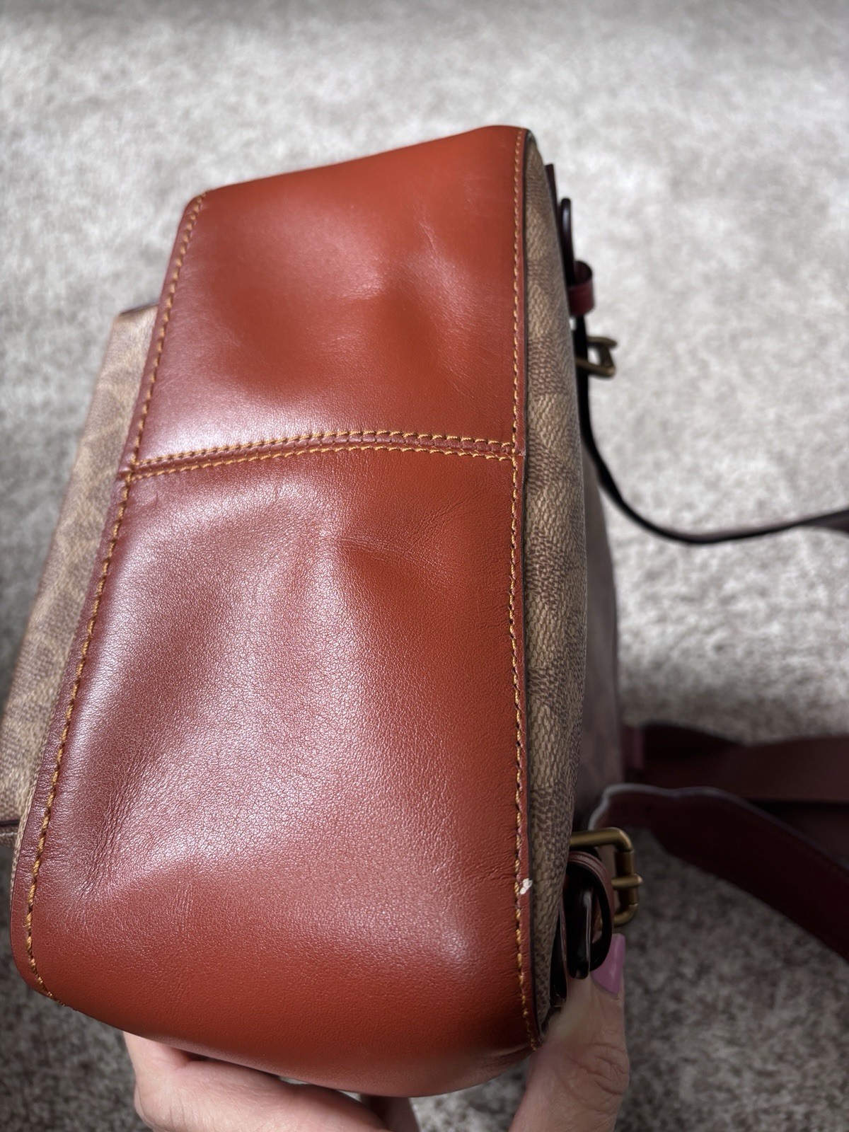 Coach Campus Backpack 23 In Signature Coated Canvas& Refined Calf Leather