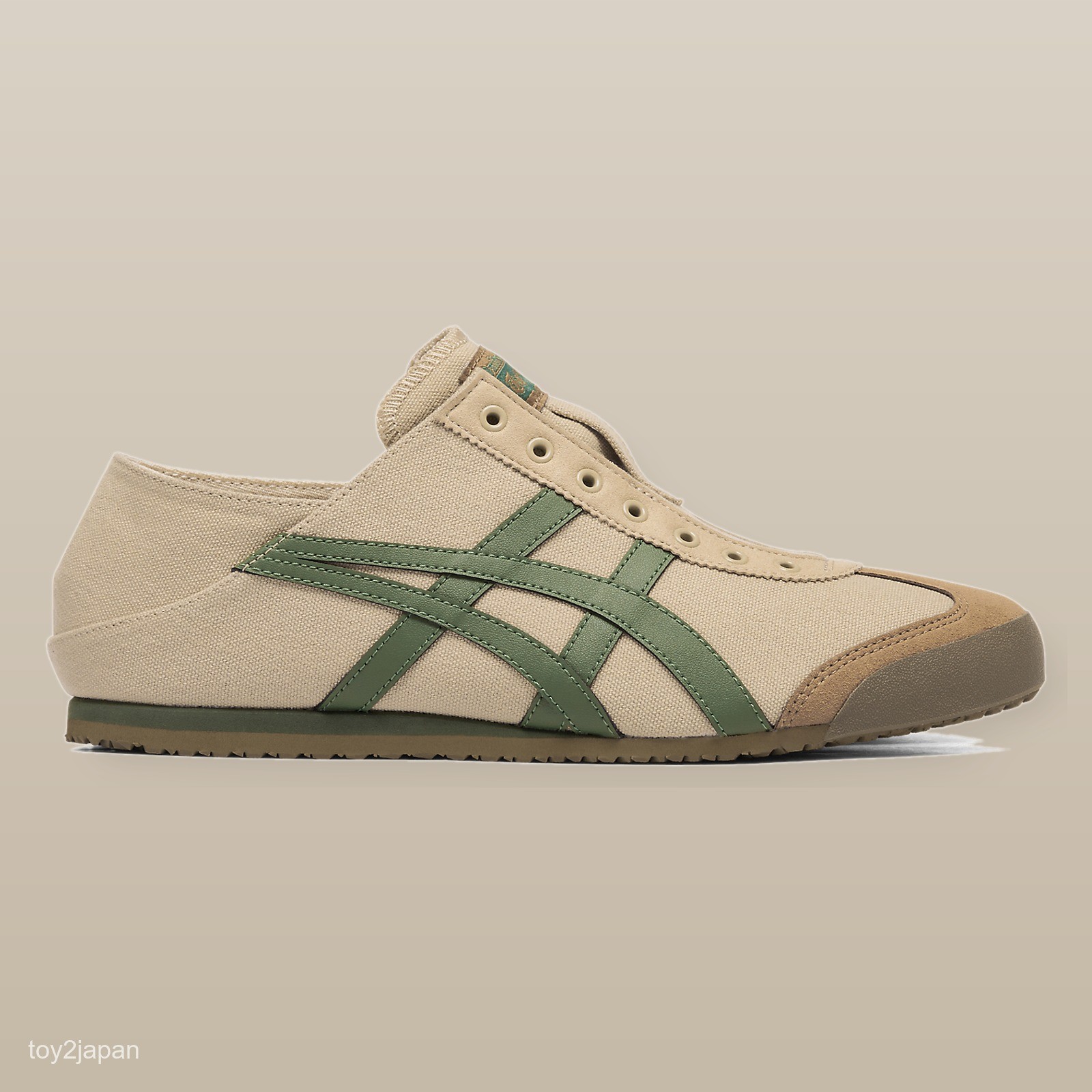 Onitsuka Tiger MEXICO 66 PARATY 1183A437-253 Beige Grass Green Men’s Size New