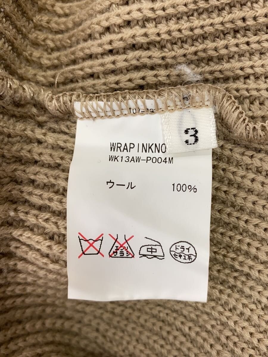 WRAPINKNOT Knit Sweater (Thick) Size 3 Wool CML Plain WK13AW-P004M