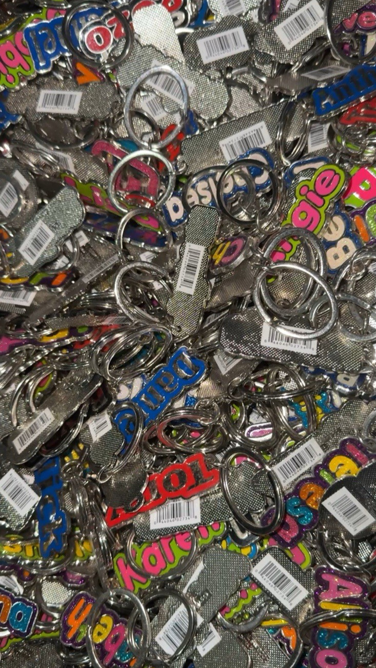 A, B, C, D, E, F, G, H, J – Metal Keychain with Beautiful Colors
