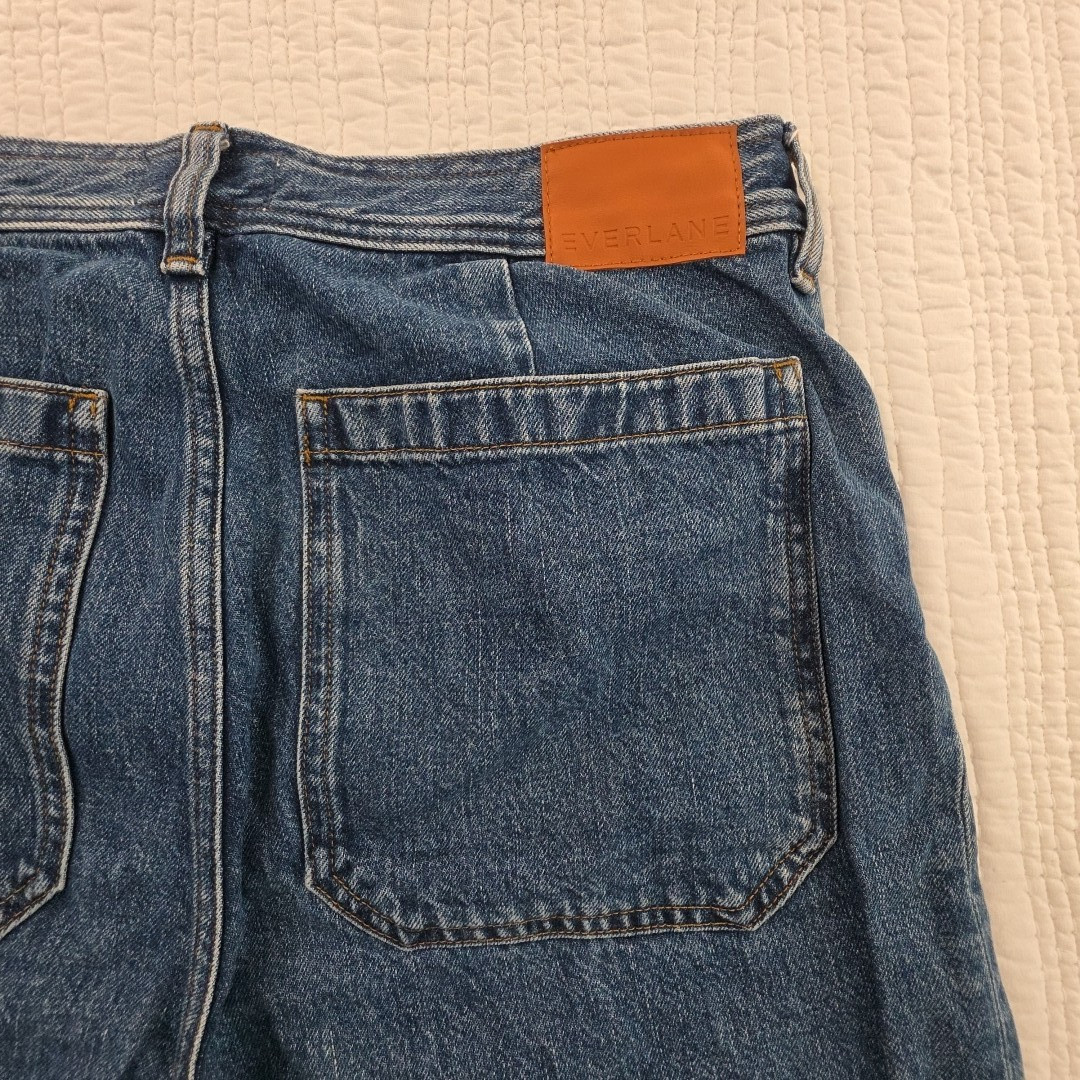 Everlane The Mariner Jean Med Blue Wash Denim Jeans Size 31R Cropped High Rise