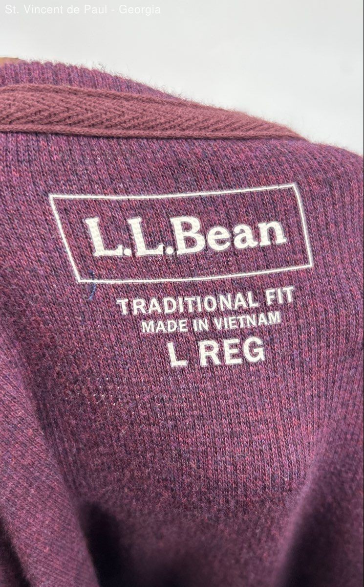 L.L. Bean Thermal Henley Shirt Men’s Large Red Casual