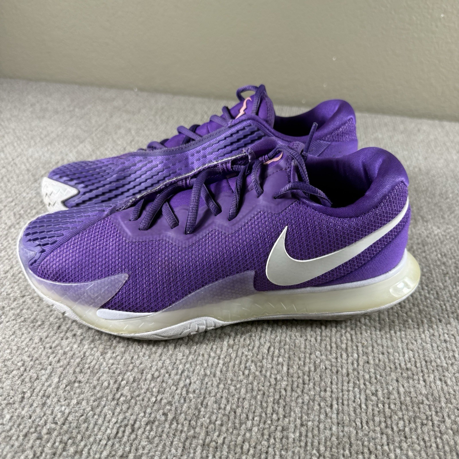 Nike Mens 7.5 Women’s 9 Zoom Vapor Cage 4 Rafa Wild Berry/White DD1579524 Purple