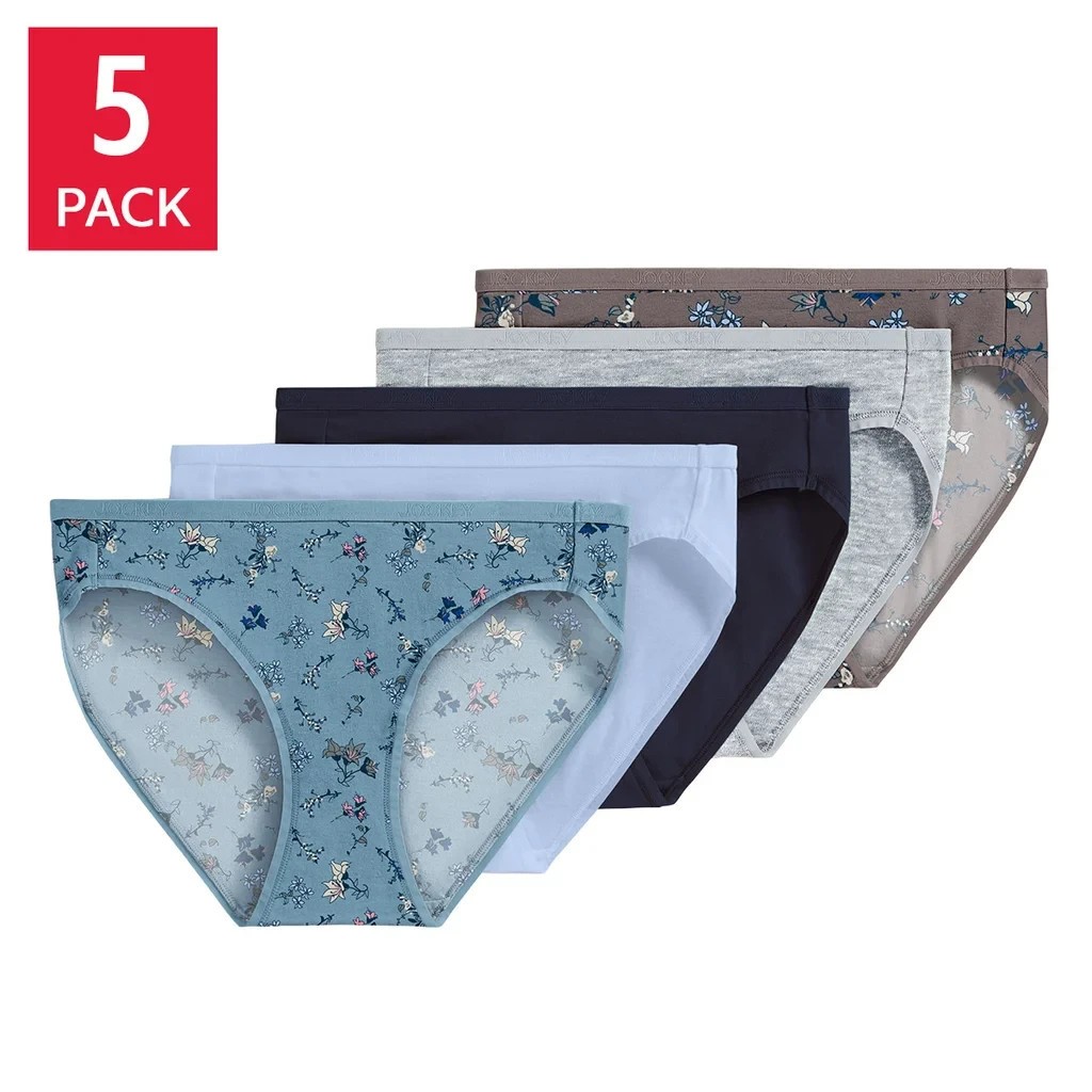 Jockey Women’s Organic Cotton Stretch Bikini 5-Pack