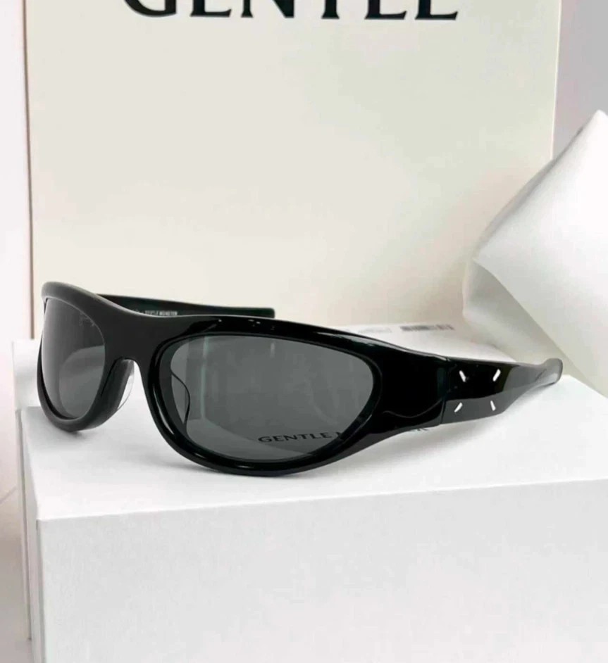 Gentle Monster Maison Margiela MM003 01 Sunglasses Black/Gray With Case New