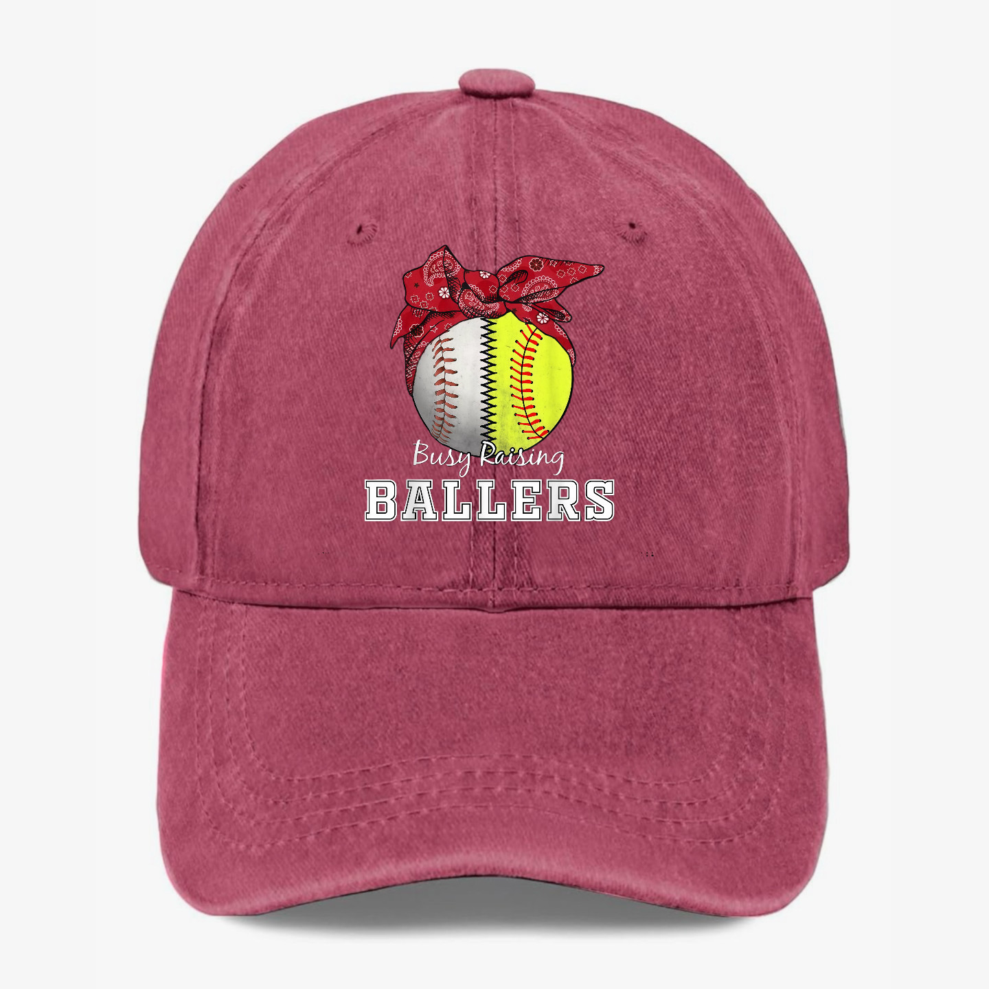 Busy Raising Ballers Hat Baseball Softball Mom Adjustable Sports Cap Gift