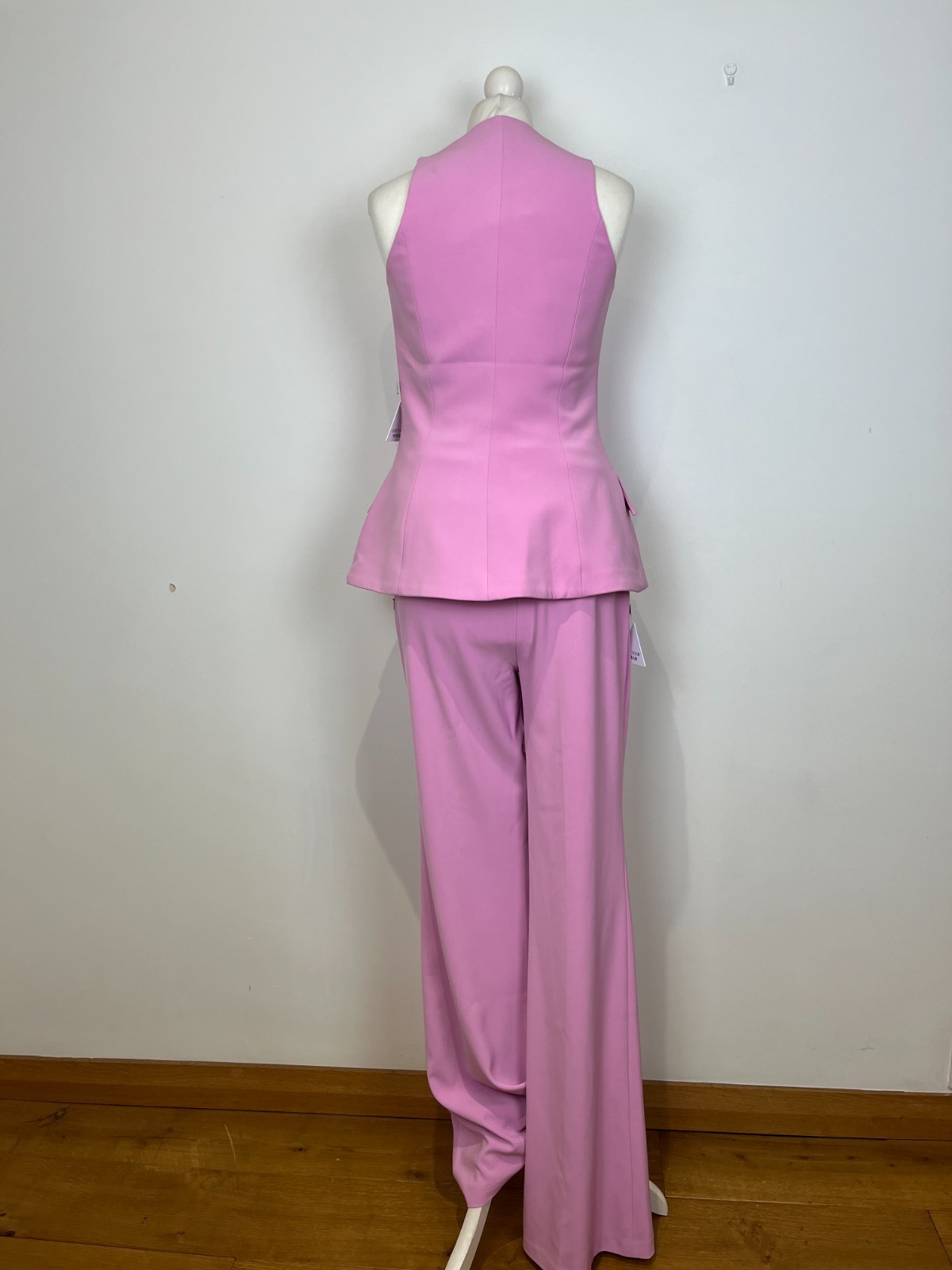 NADINE MERABI Zoe Waistcoat & Charlotte Trousers, Pink SMALL UK8 EU36 US4 RP£500