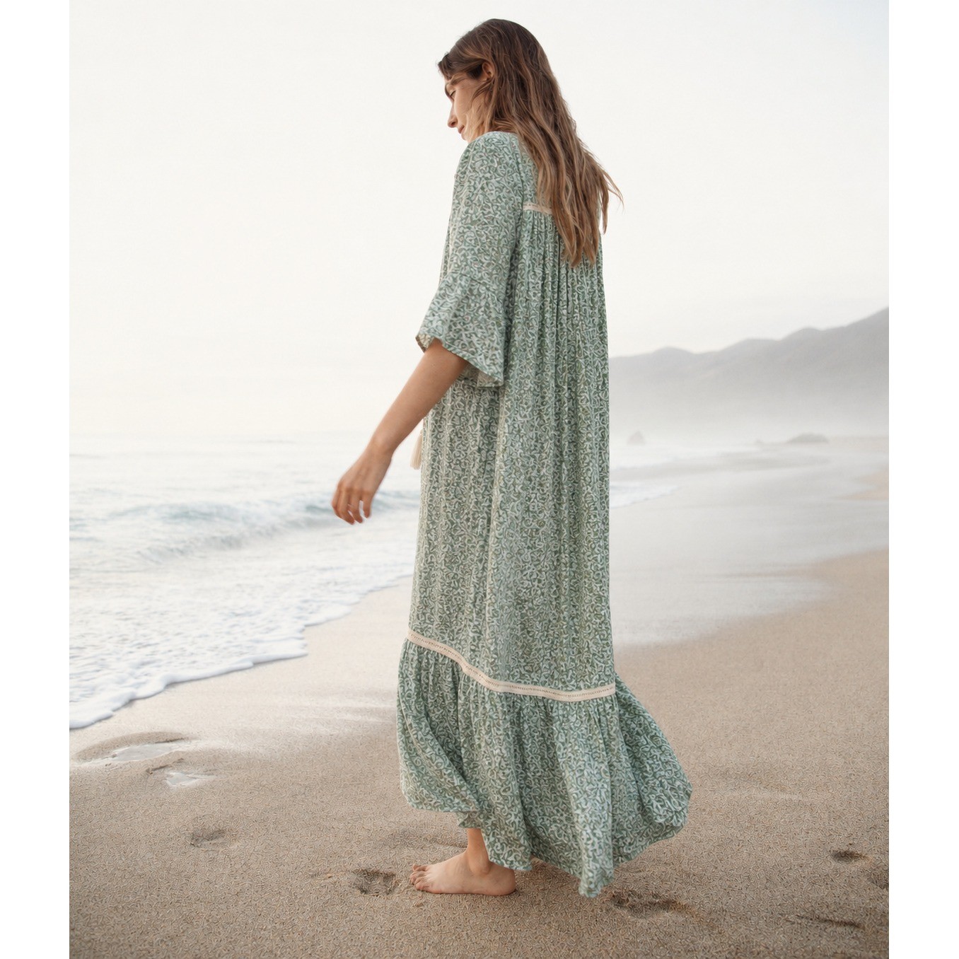 Christy Dawn The Corley Dress Mint Bloooming Meadow Size Small Floral Maxi Dress