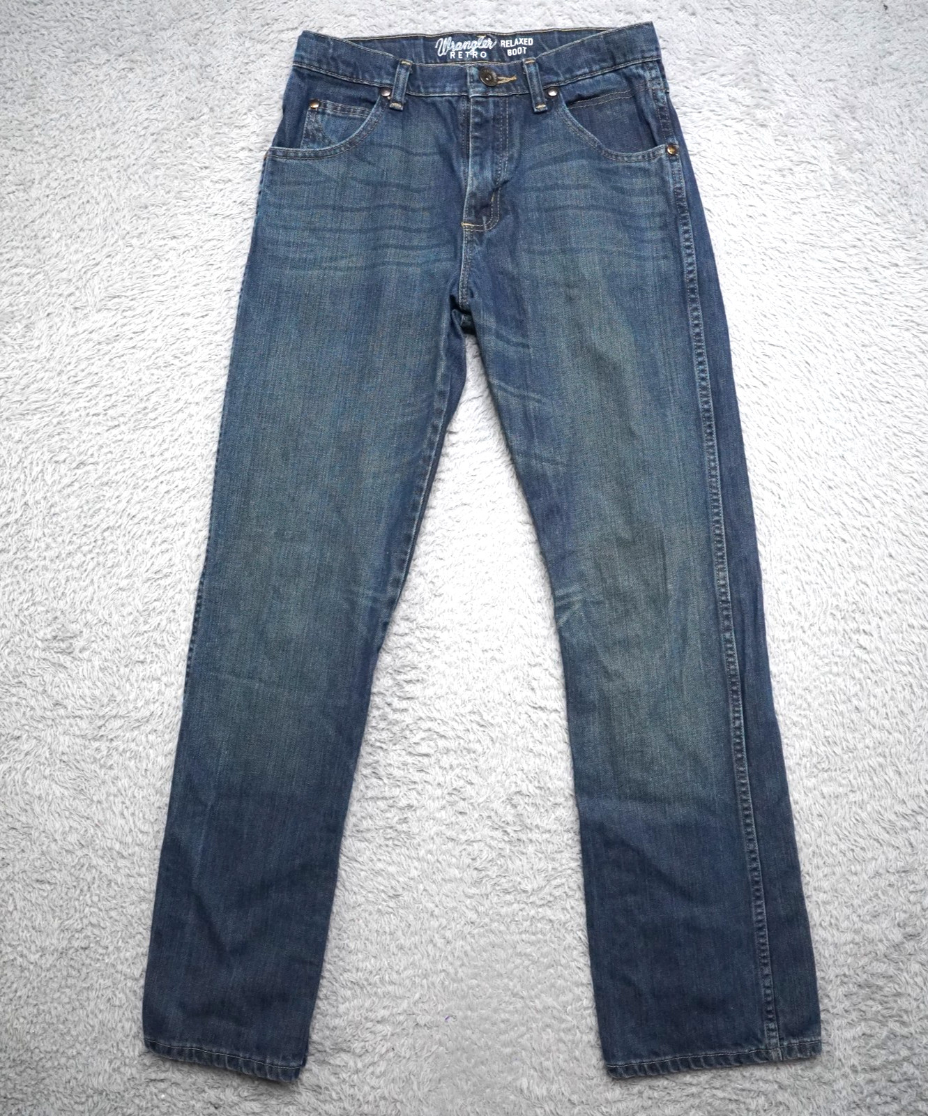 Wrangler Retro Jeans Womens 18 (29×31) Blue Relaxed Boot Cut Western Cowgirl
