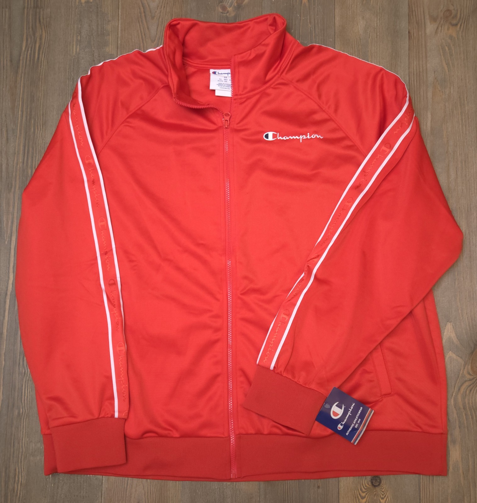 Champion Men’s 3X Retro Style Track Jacket Red NWT