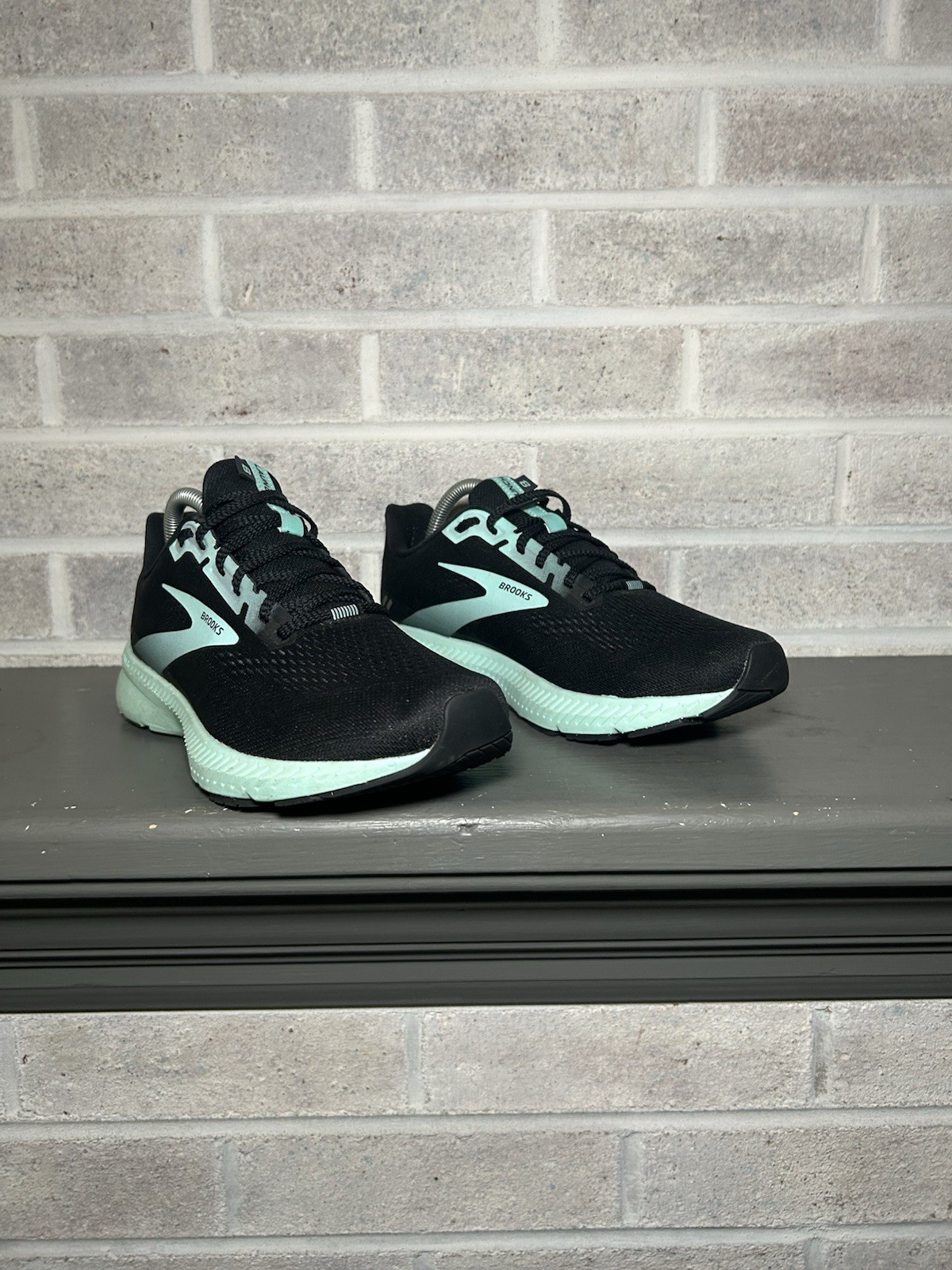 Brooks Launch GTS 8 Black Teal Running Shoes 1203451B096 Women 9 Medium (B)