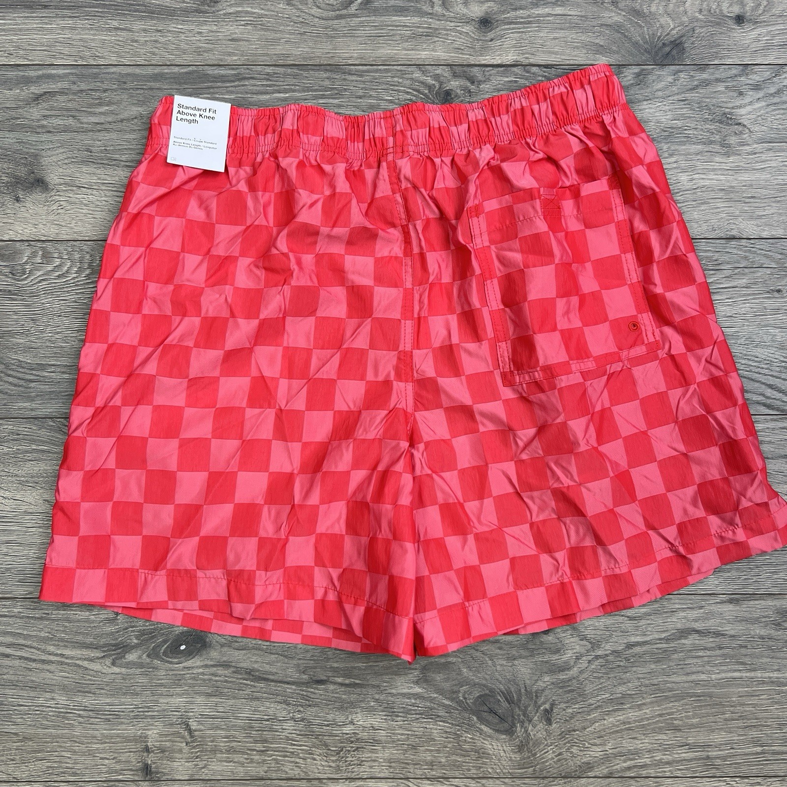 Nike Shorts Sz Large Mens University Red White Club Flow Checkers $60