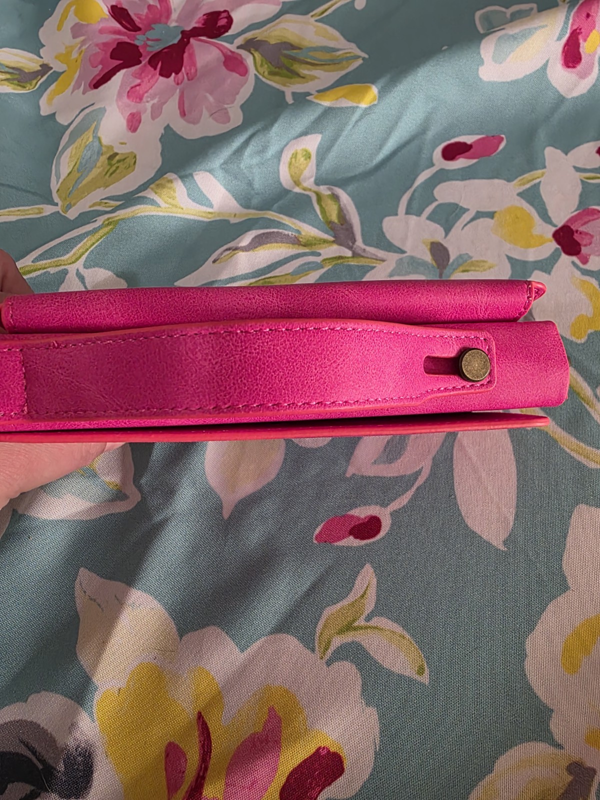 BRG Pink Zip-Around Wristlet Wallet, Snap Closure, Card Slots & ID Window