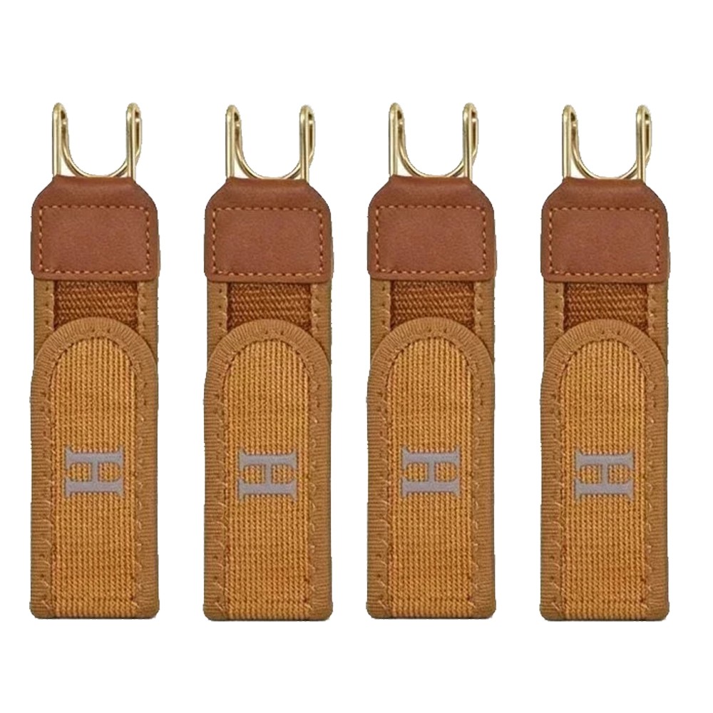 4PCS Tactical Metal Hook Elastic Belt Buckle-Less Invisible Waist Belt Closure