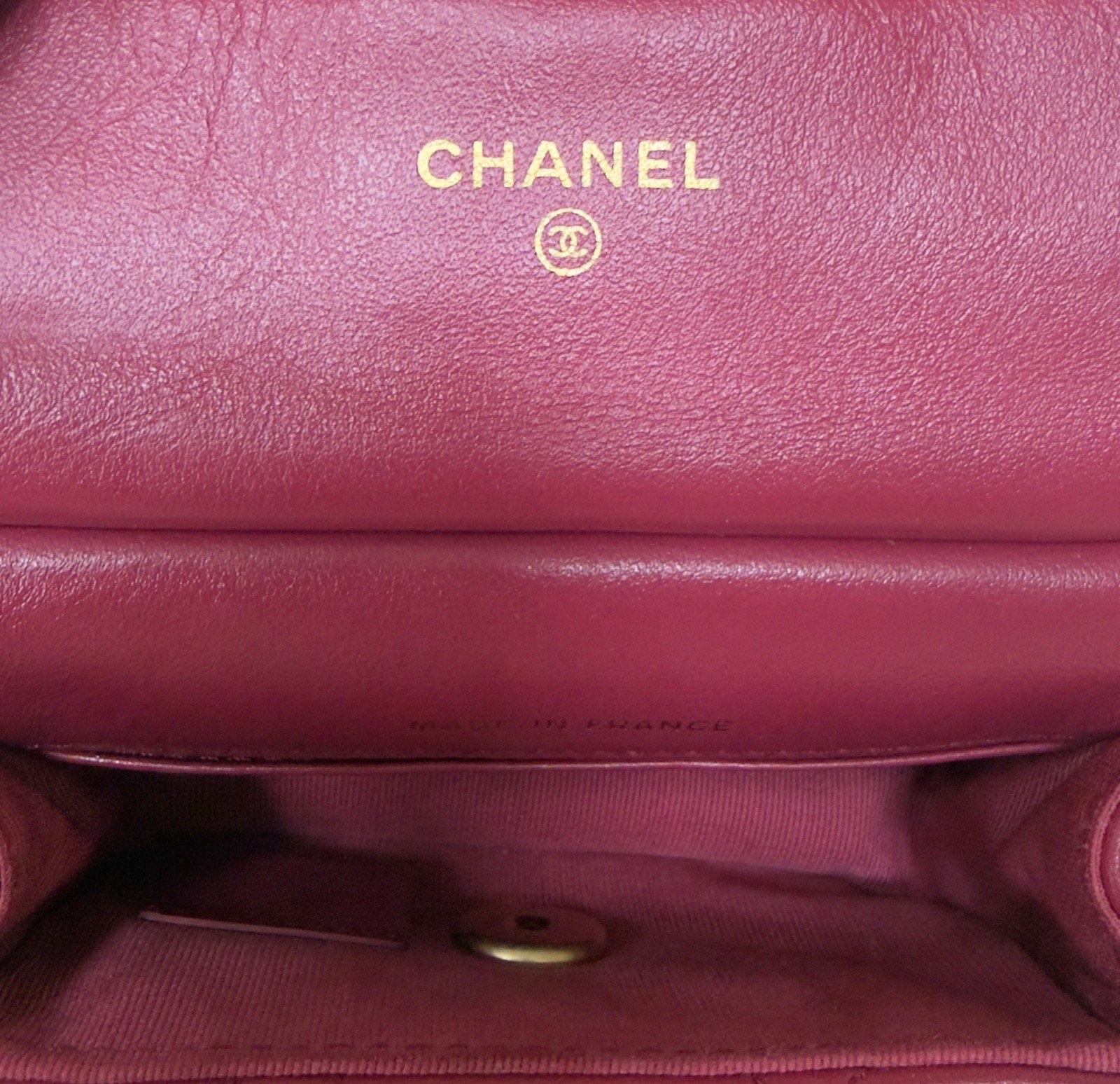 CHANEL FLAP CARD HOLDER WITH CHAIN PINK QUILTED CALFSKIN GOLD HARDWARE, 2021