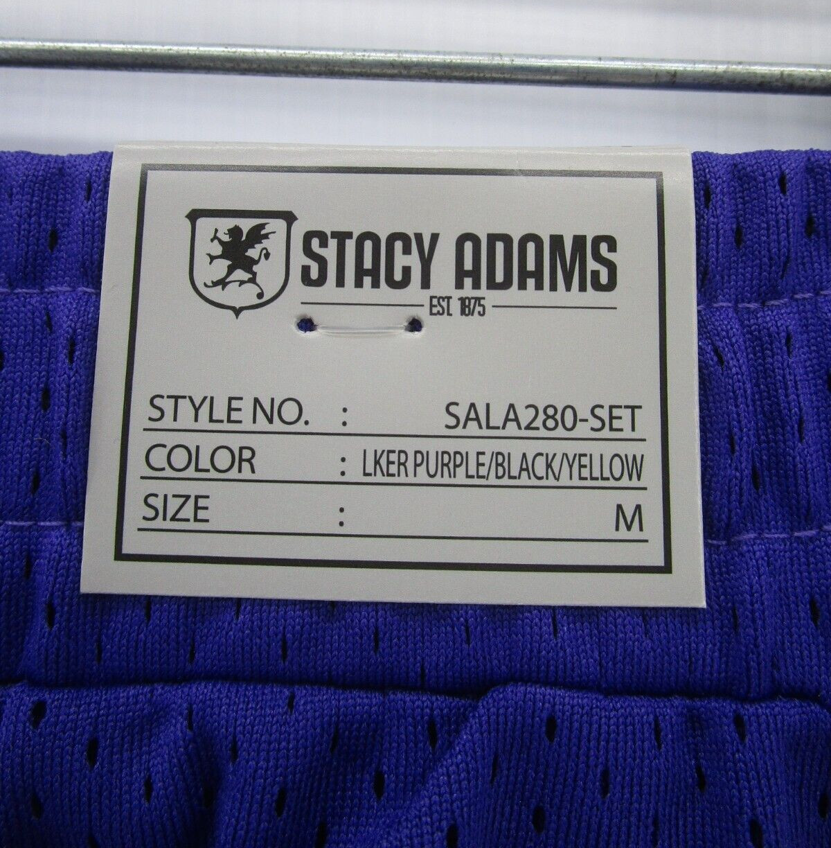 Stacy Adams Tracksuit Men Medium Purple Gold Warm Up 2 Piece Jacket Pants NEW