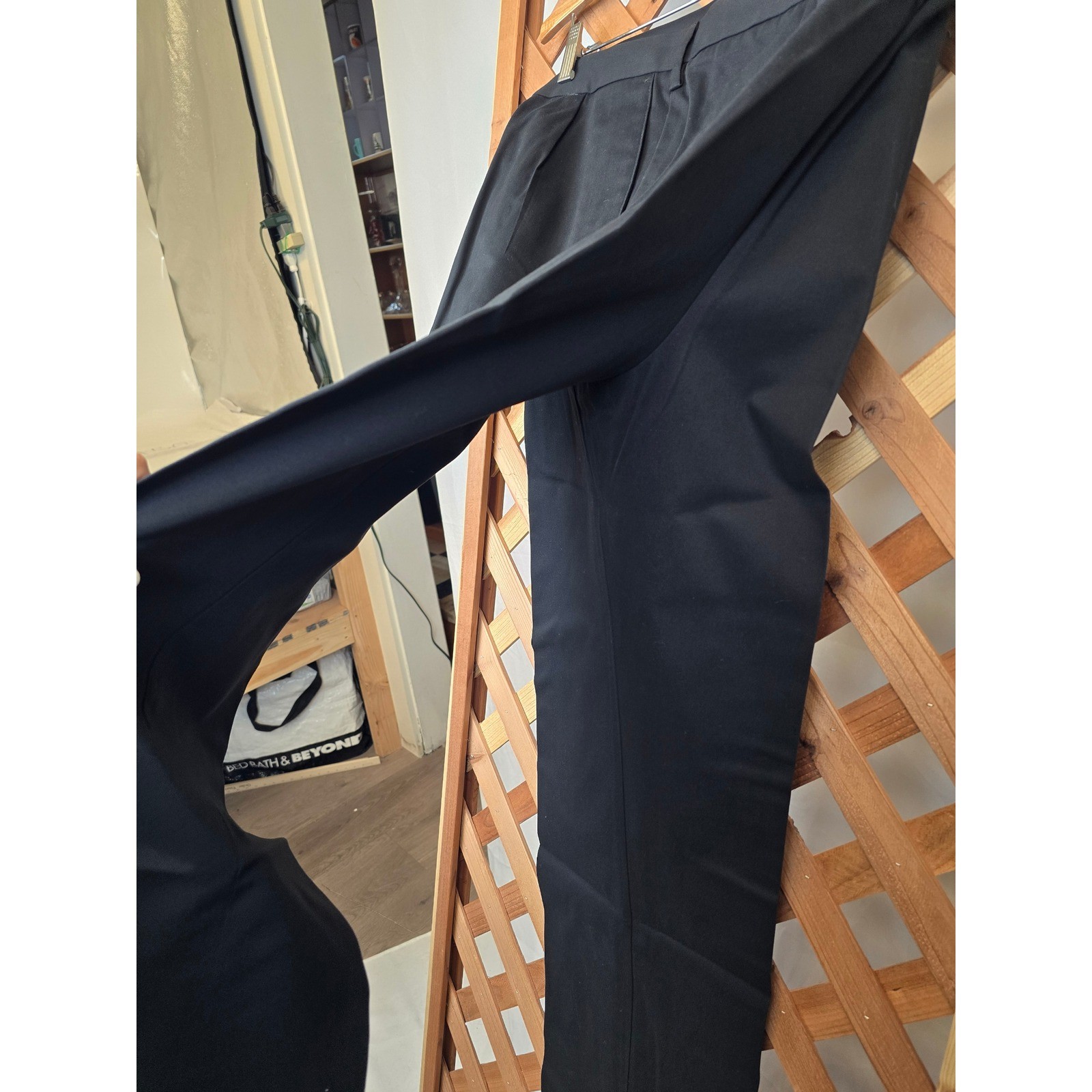 Dockers Signature Khaki Pants Mens 40×32 Black Pleated Classic Fit – New