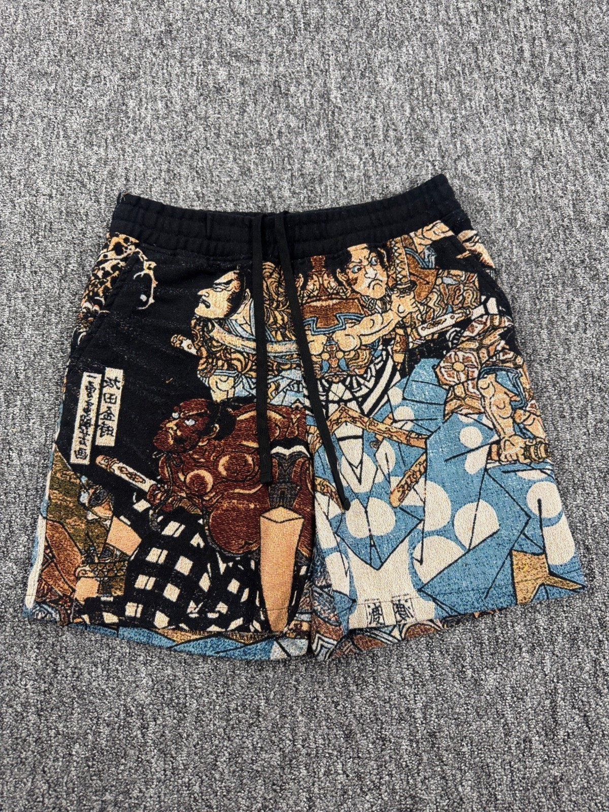 Sakamoto Samurai Warrior Shorts Men Small Japan Tapestry AOP Asian Anime Graphic