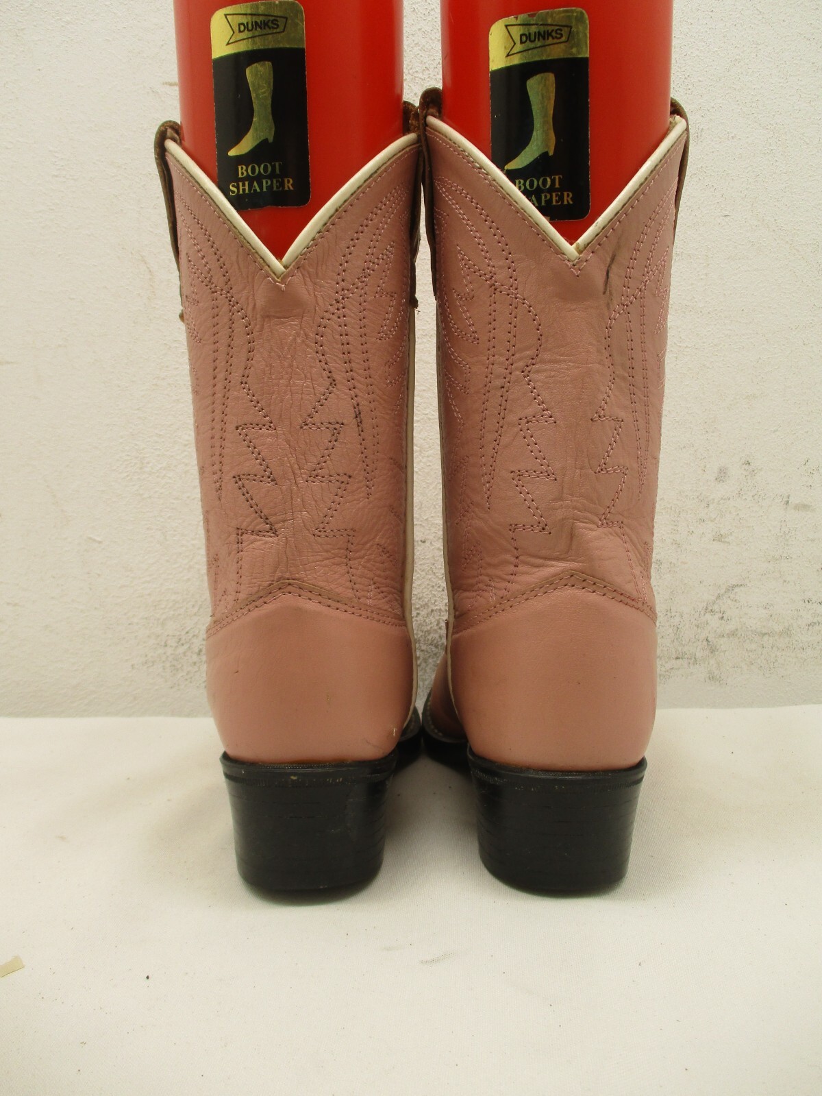 A JAMA PRODUCT Little Kid Size 12.5 Pink Leather Pointed Toe Cowboy Boots