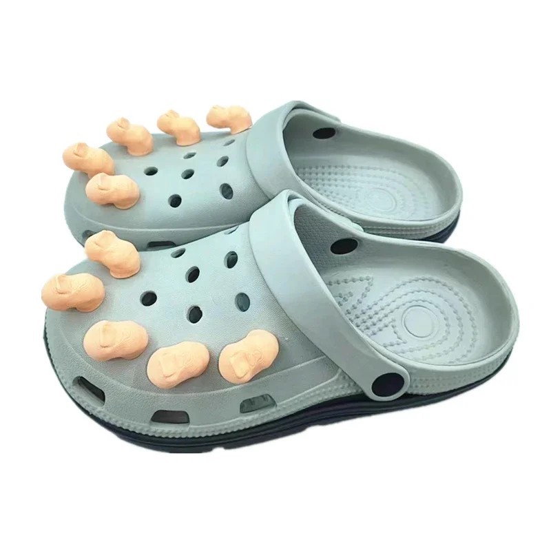 Funny Big Toes Charms Set of 5 for Crocs Comedy Accessories Gifts