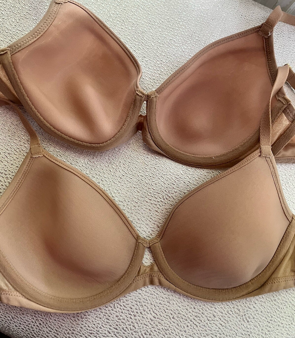 NWOT Set 2 Soma Bras Lightest Lift T Shirt UW MultiWay Straps Beige Nude Tan 34B